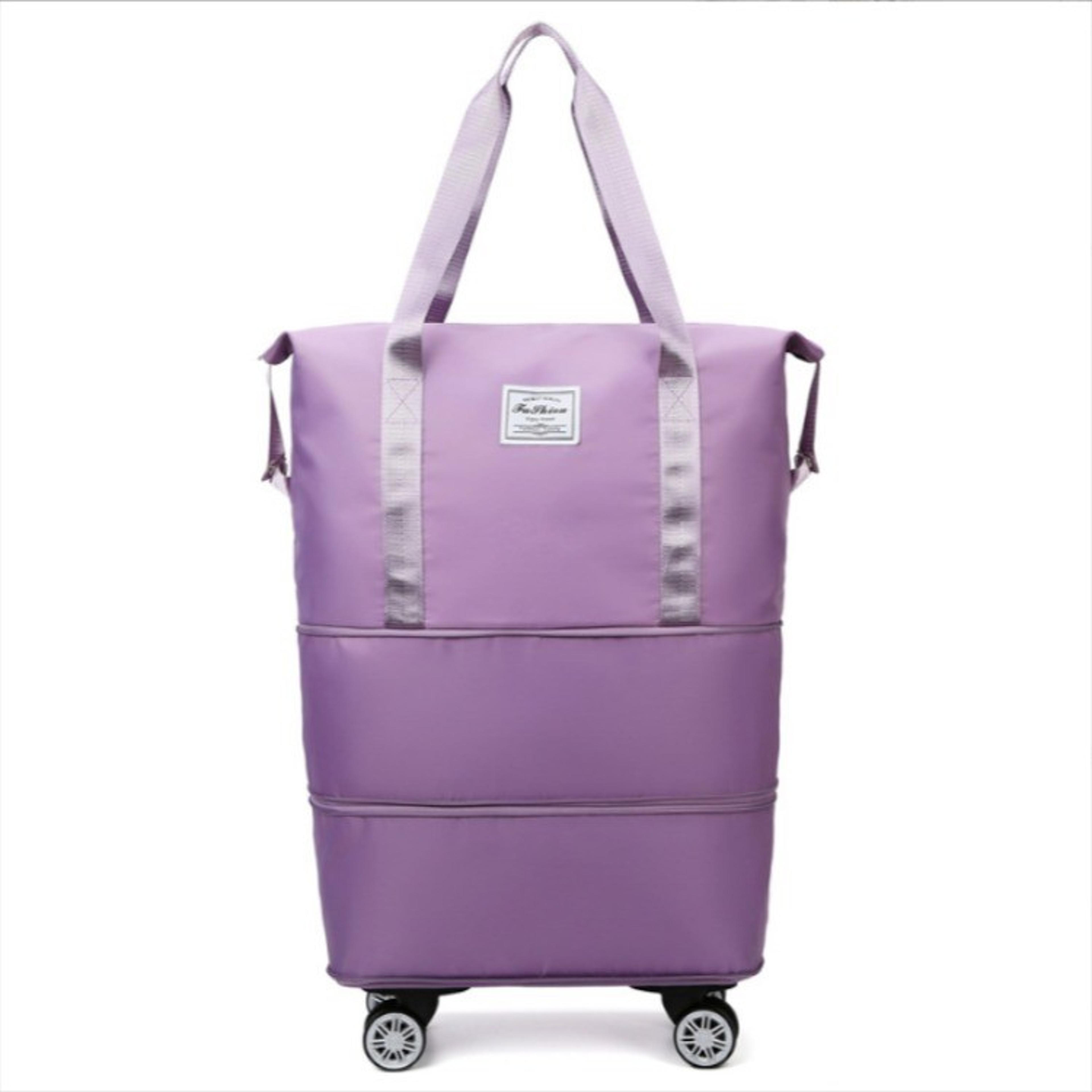 Title 2 Business Trip Portable Boarding Duffel Bag Expandable Adjustable Universal Wheel Travel Bag 8
