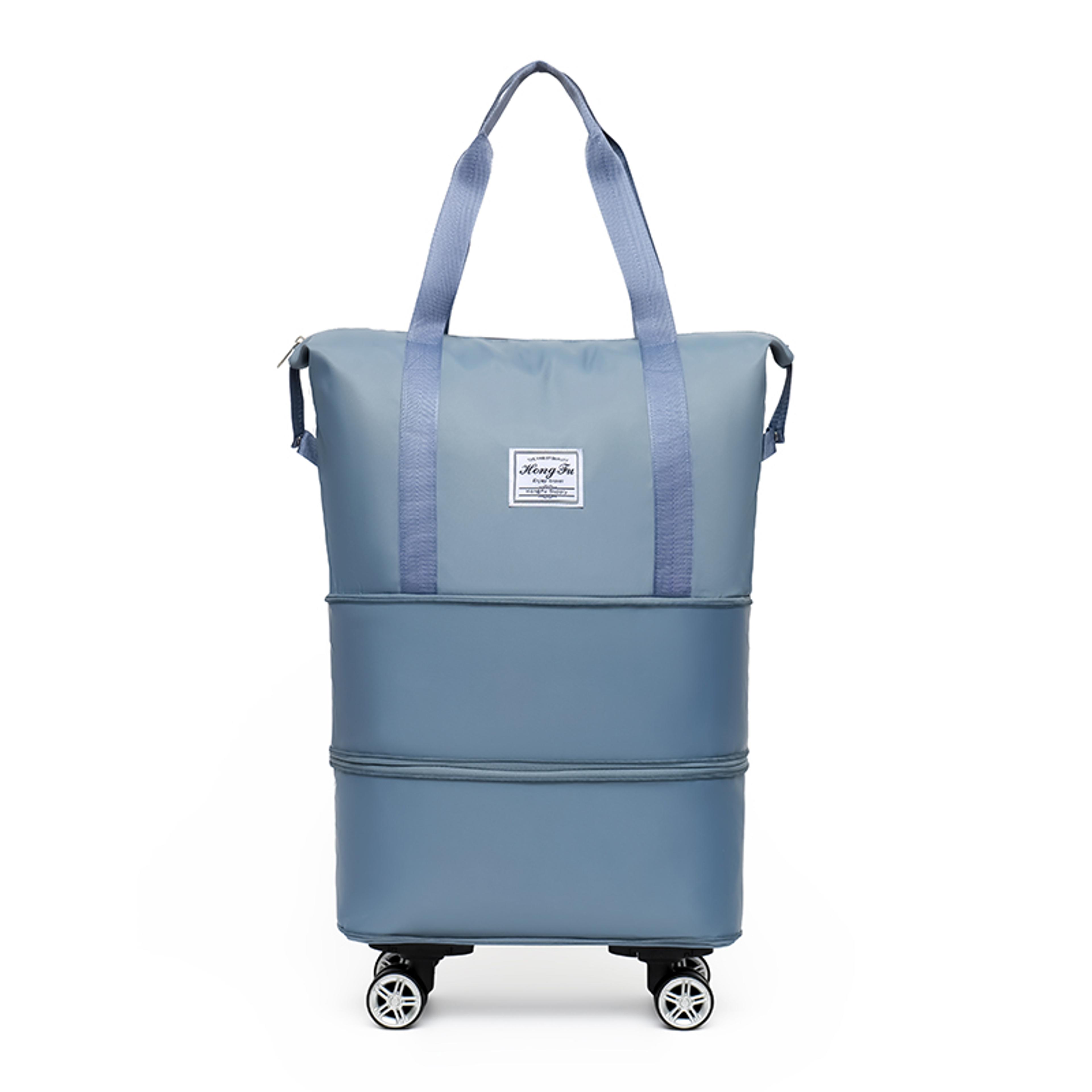 Title 2 Business Trip Portable Boarding Duffel Bag Expandable Adjustable Universal Wheel Travel Bag 10