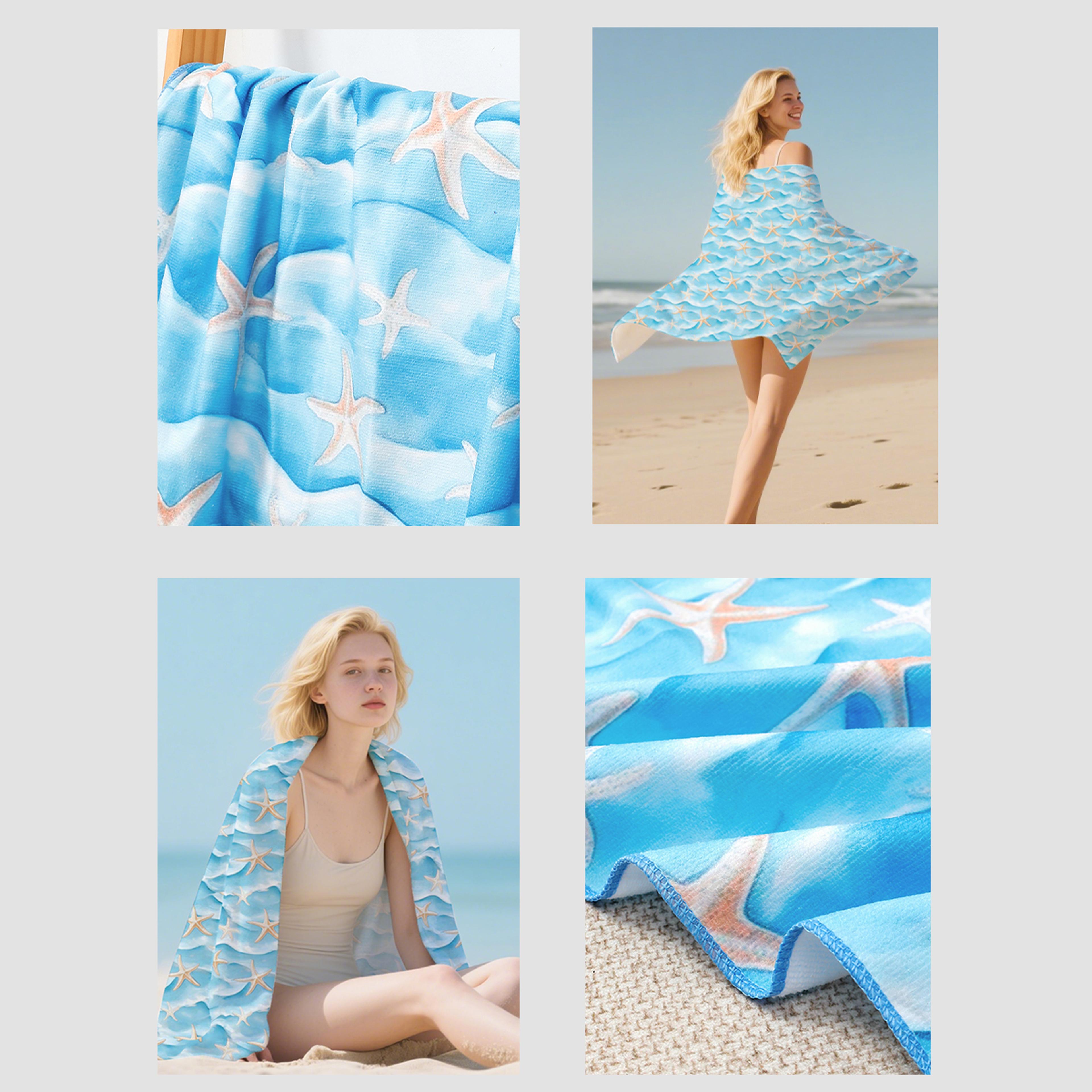 Microfiber Beach Towel Sand Free Quick Dry Travel Towel For Beach Pool Camping 2