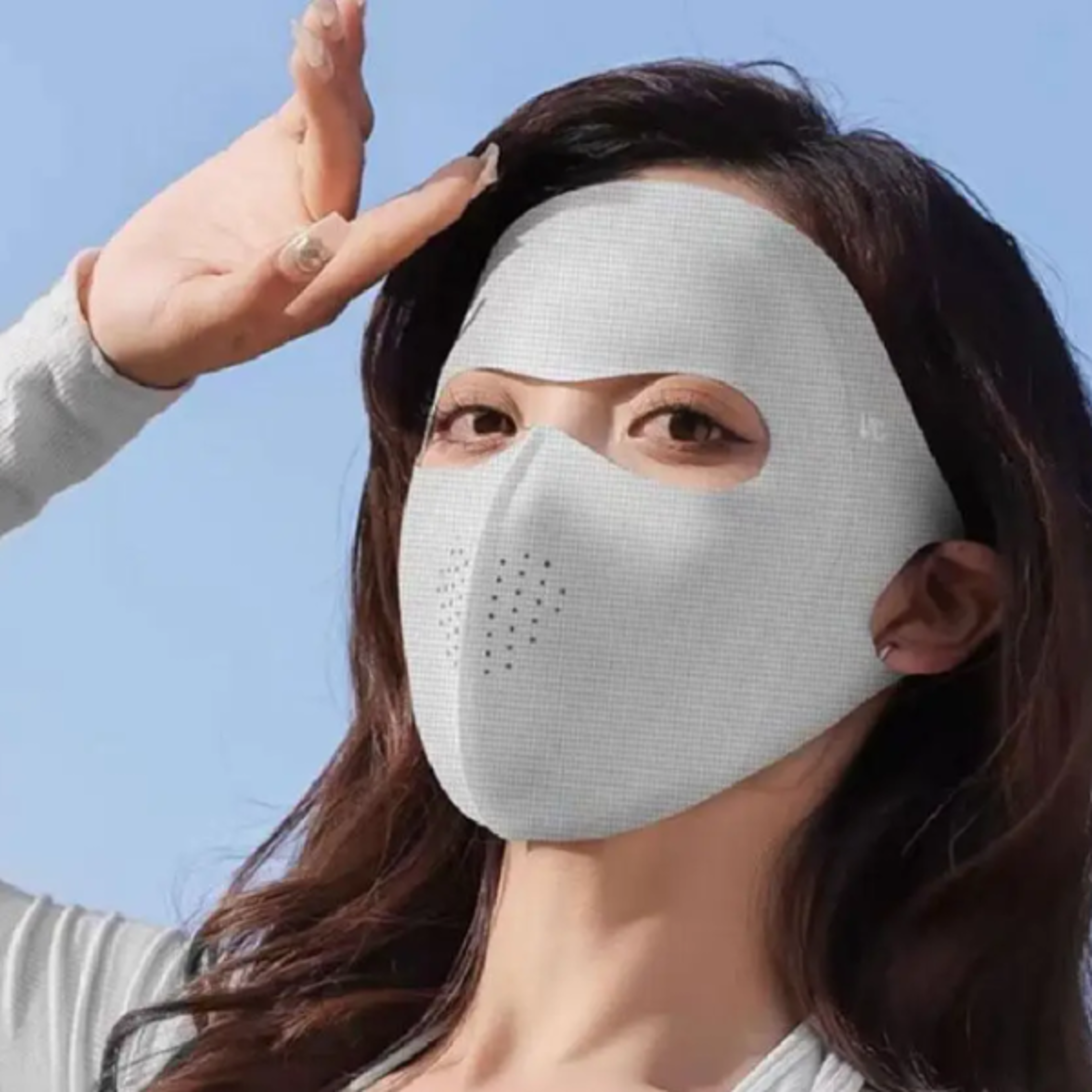 cooling ice silk sun protection face mask for uv protection, running, cycling & outdoor sports