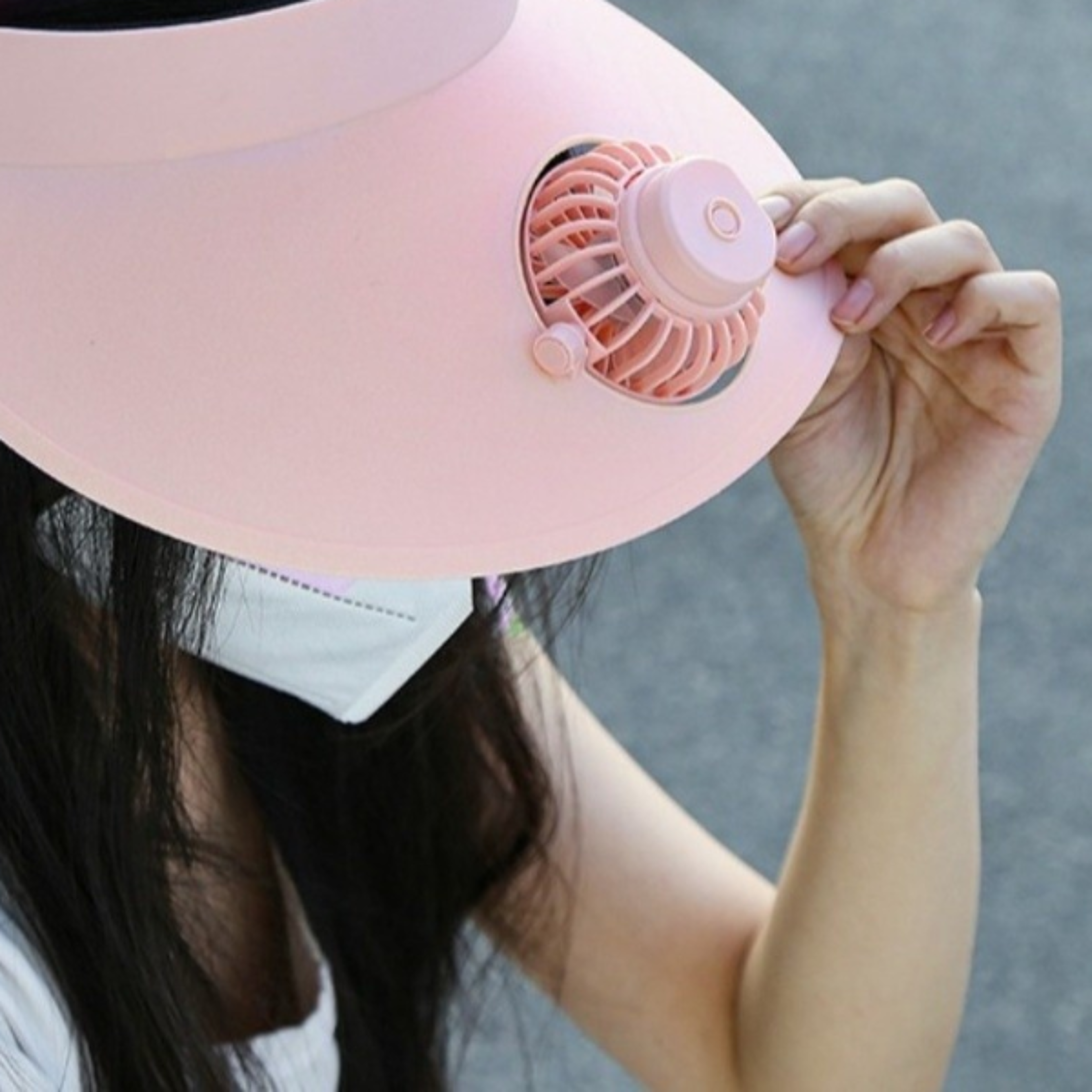 cooling fan hat with speed airflow adjustable breathable sun visor for fishing, hiking & outdoor work