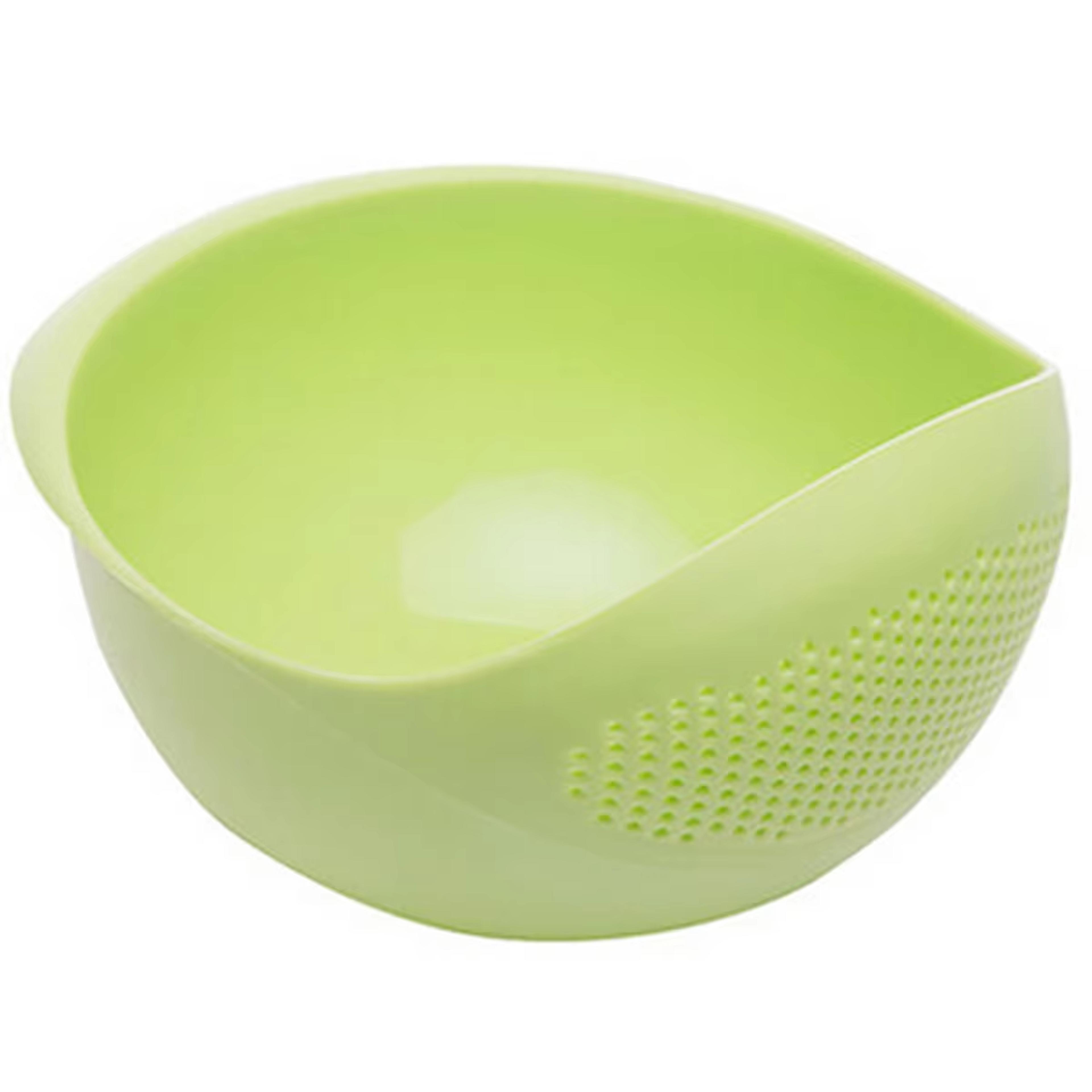 Silicone Colander Rice Washing Bowl With Handle Kitchen Drain Basket For Fruits  Vegetables 6