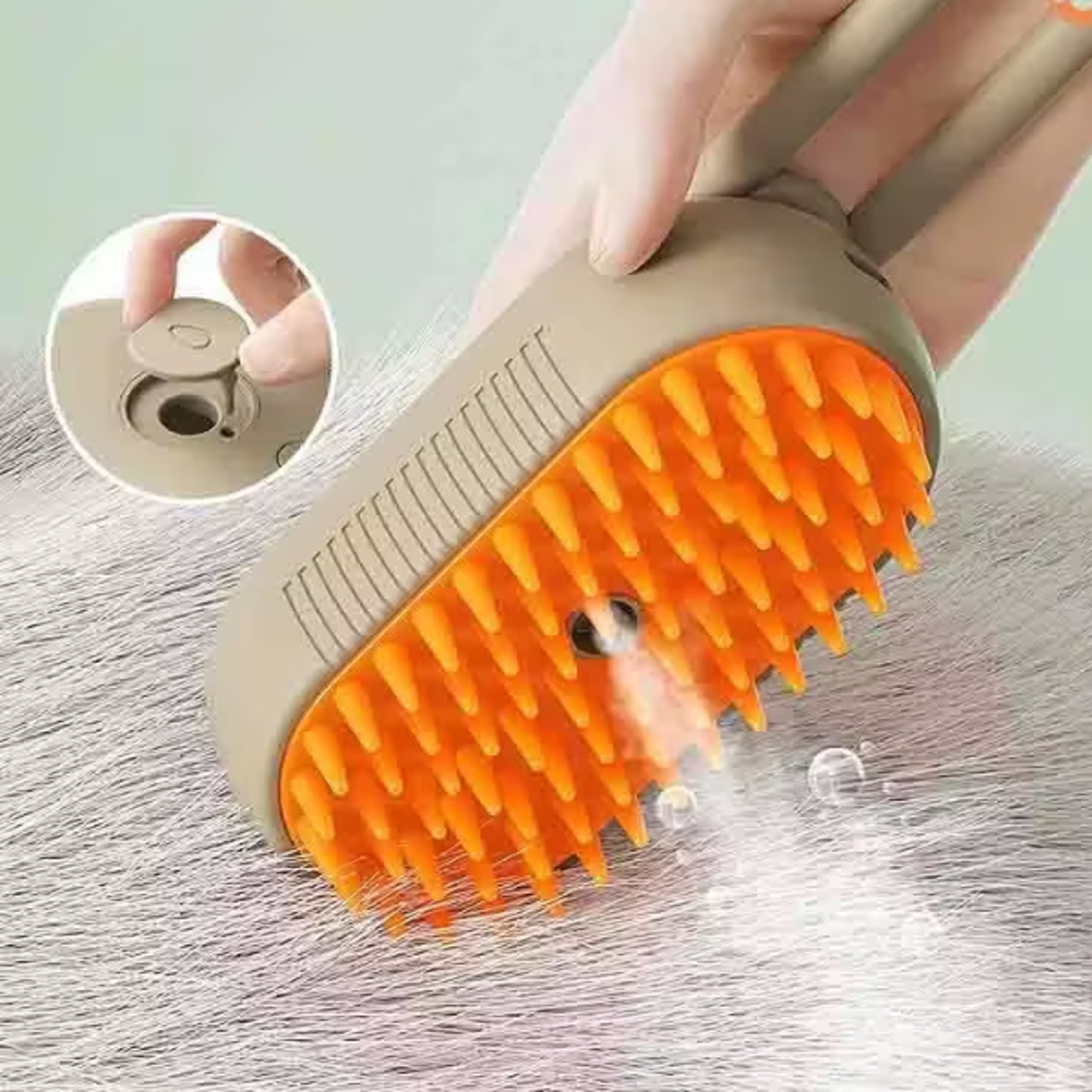 pet steam brush self cleaning cat grooming brush & dog shedding brush