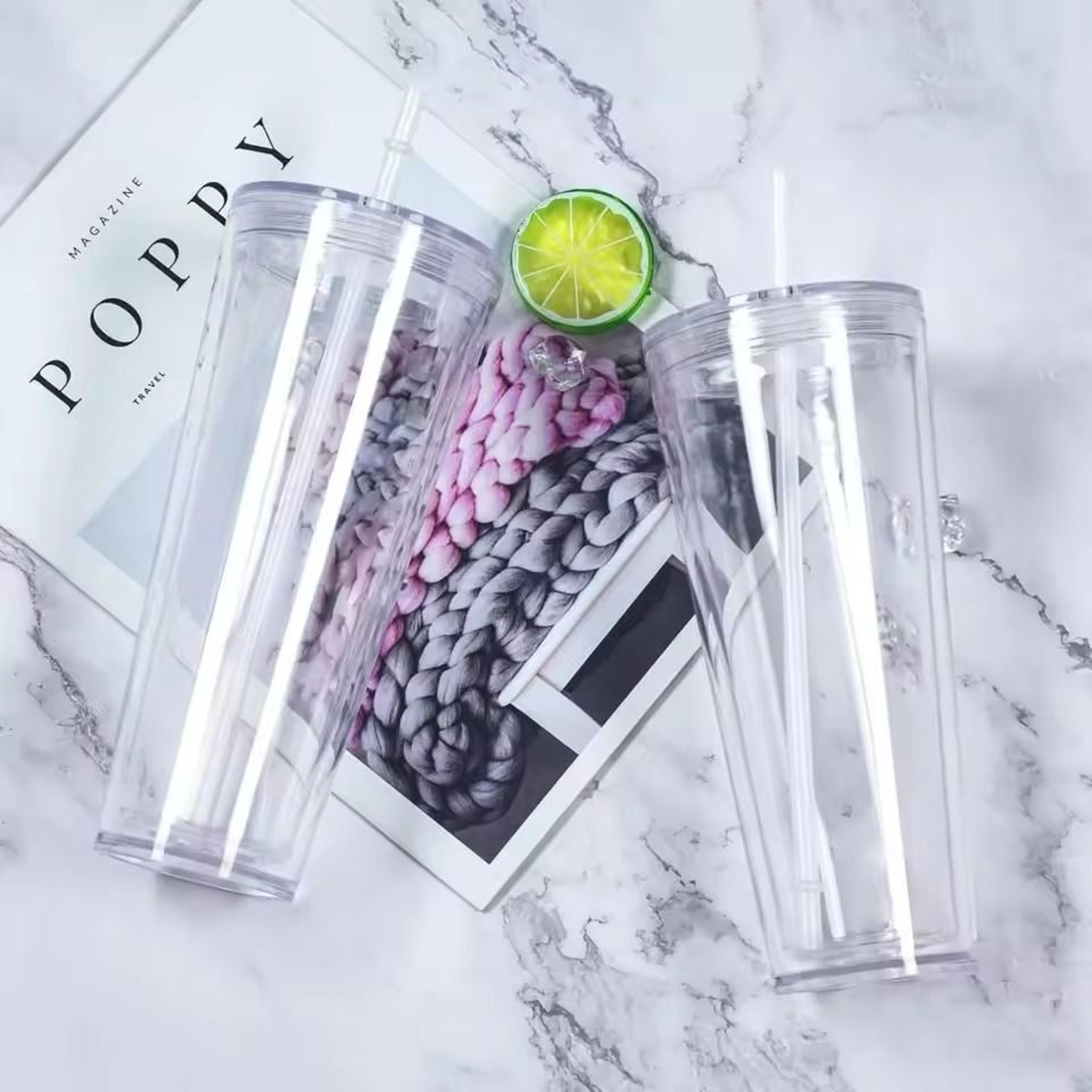 diy snow globe tumbler clear cup with pre drilled hole for custom glitter crafts