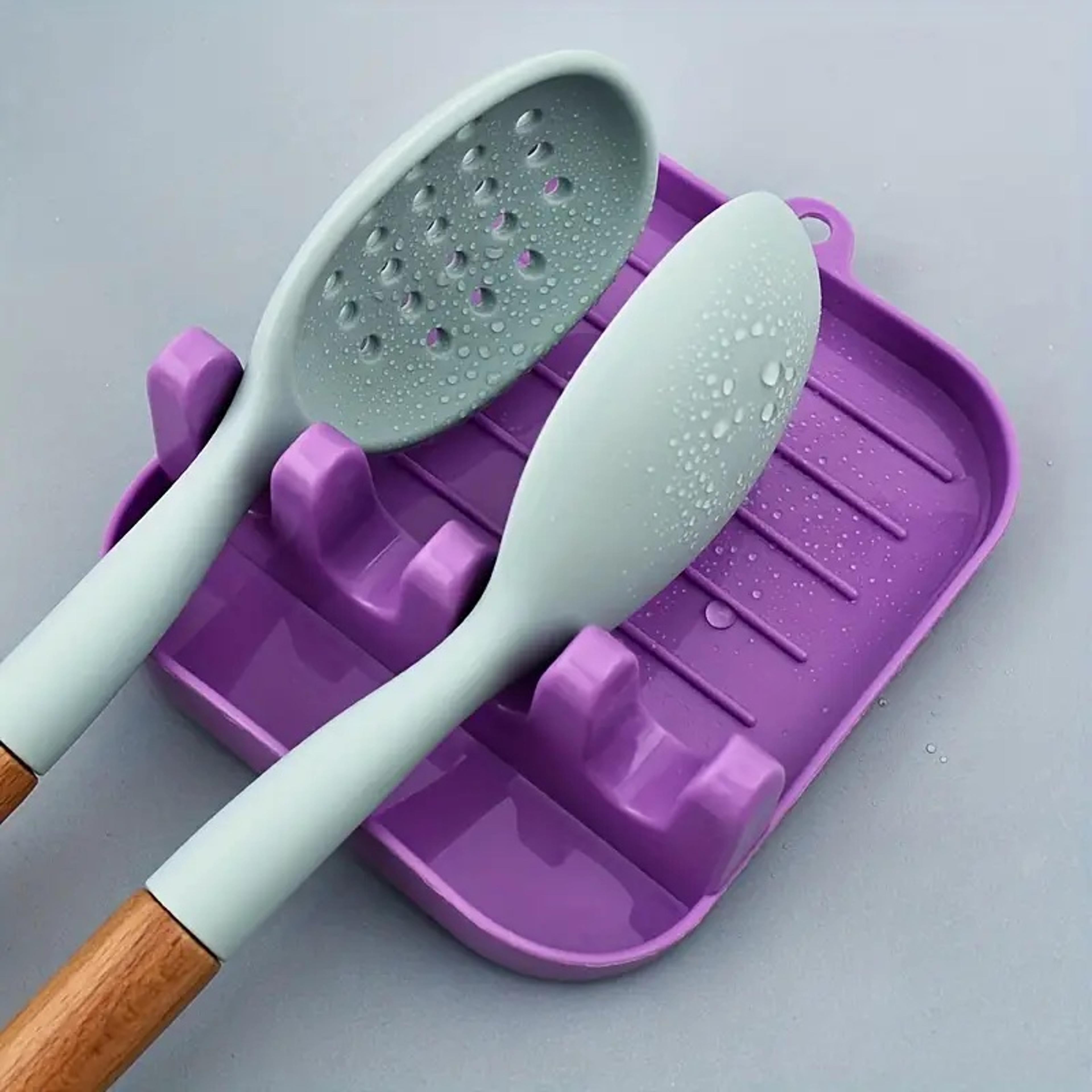 All In One Spoon Rest  Pot Lid Holder Kitchen Counter Organizer 8