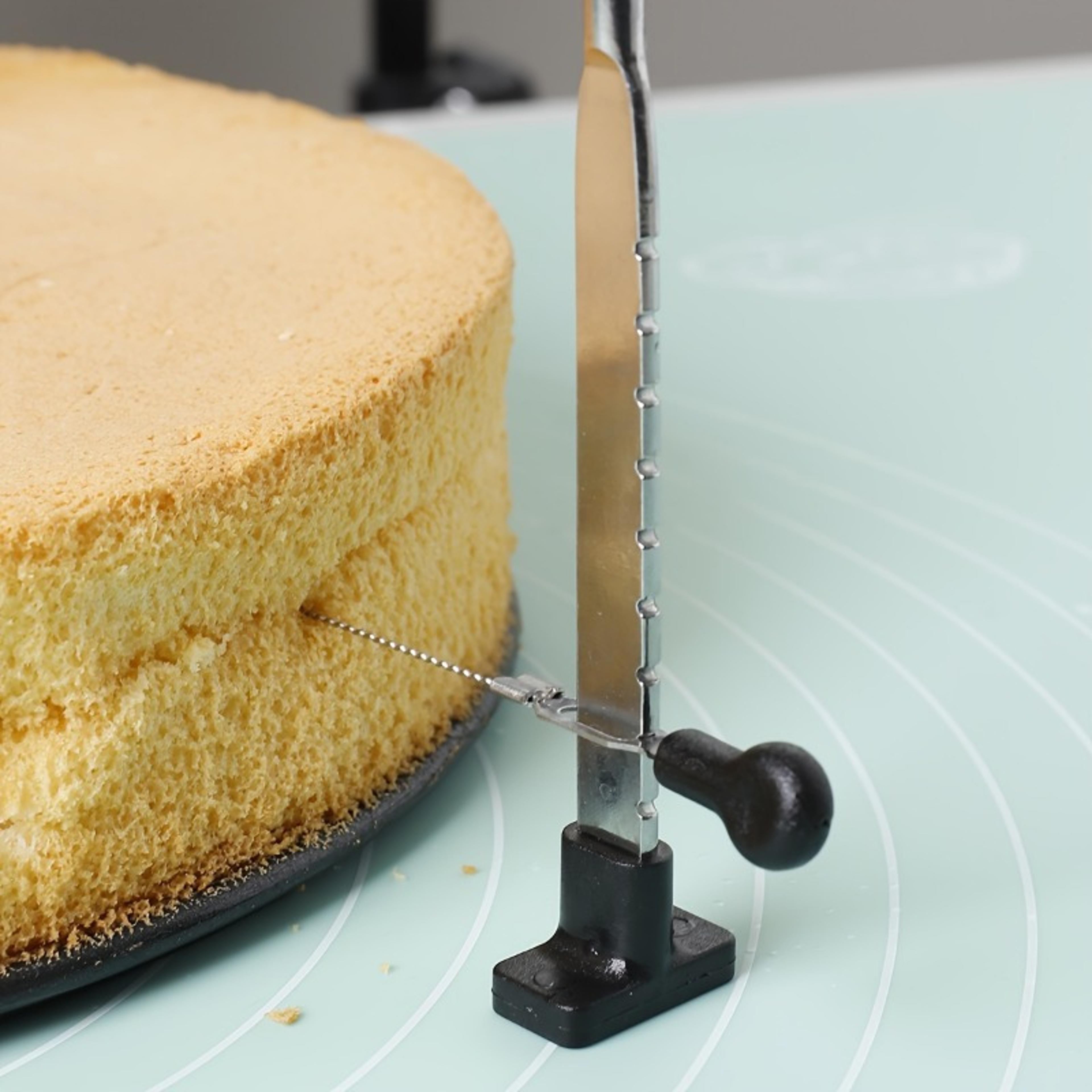 Adjustable Cake Slicer  Cake Leveler With Measuring Scale Stainless Steel Cake Cutter 4