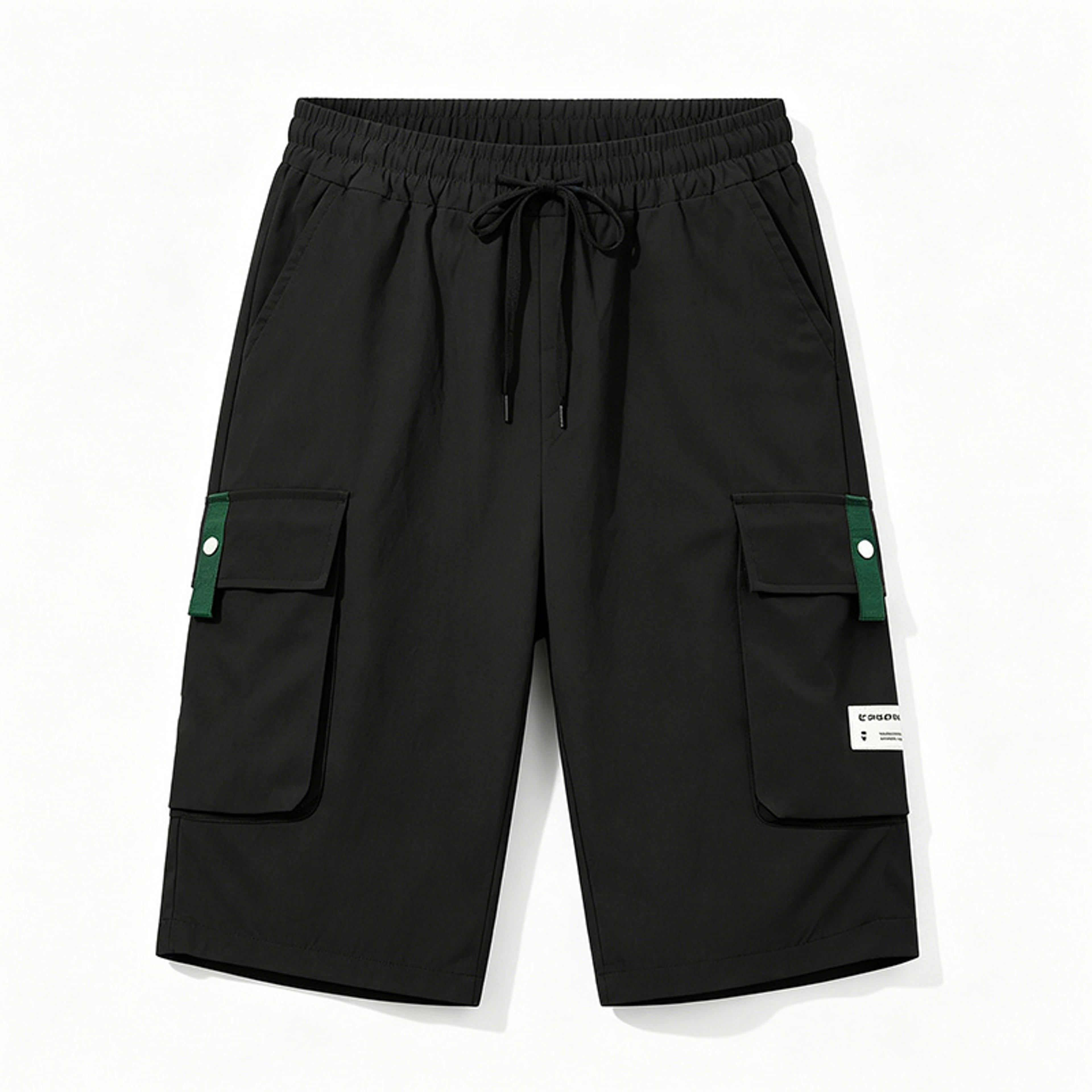 Mens Cargo Shorts With Multi Pockets Elastic Drawstring Waist For Outdoor Beach  Everyday Wear 5