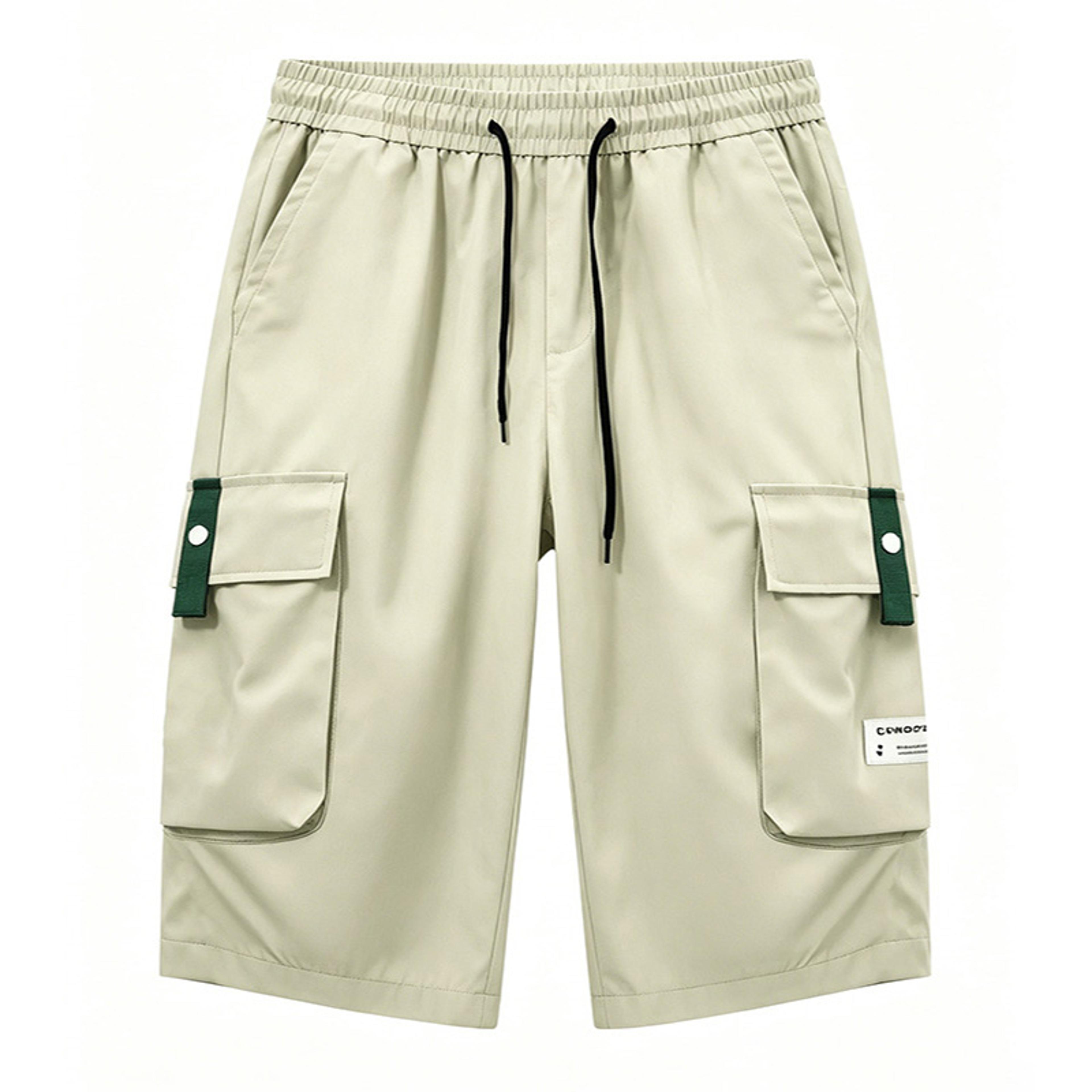 Mens Cargo Shorts With Multi Pockets Elastic Drawstring Waist For Outdoor Beach  Everyday Wear 8