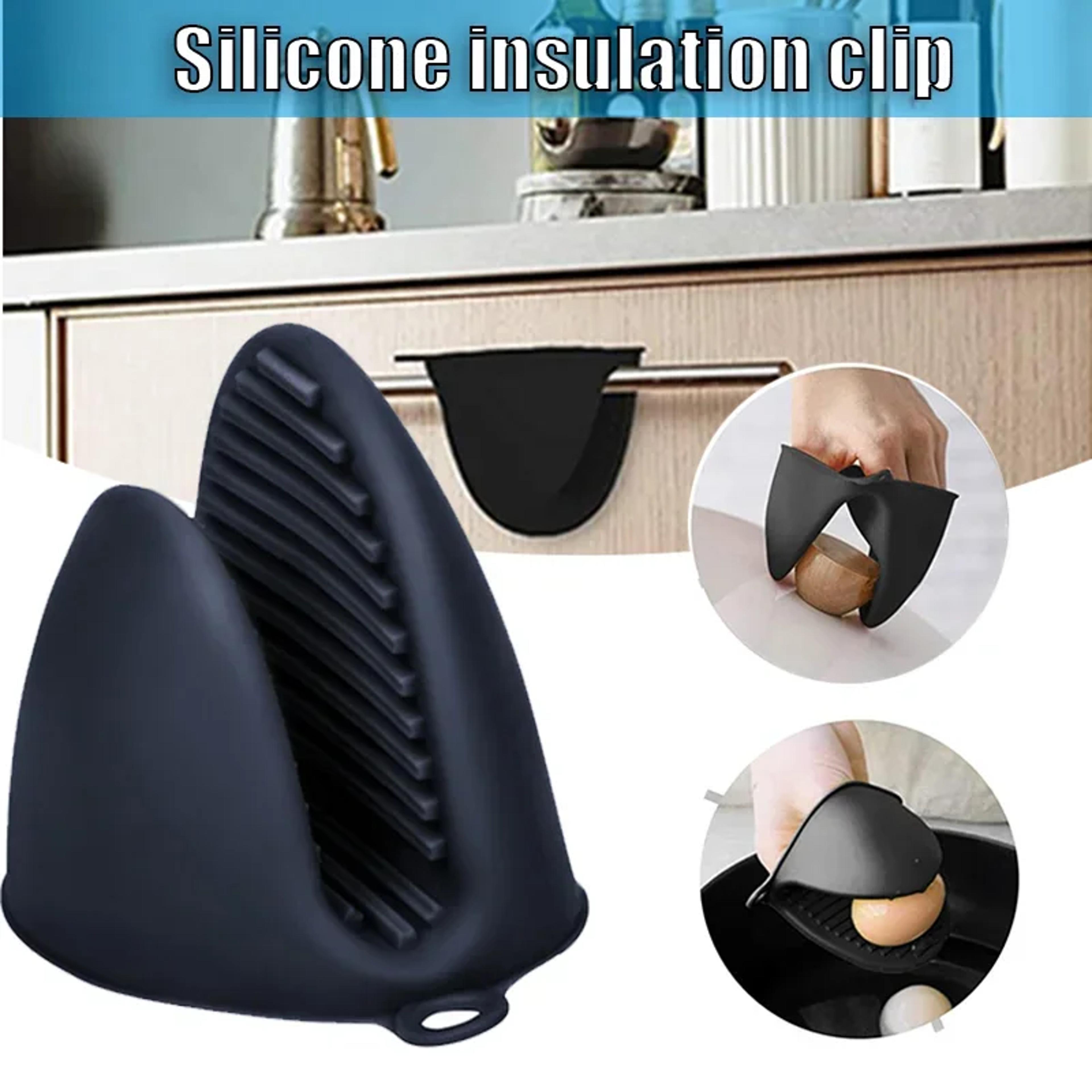 Silicone Oven Mitts Heat Resistant Mini Pinch Grip Pot Holder Clips For Cooking  Baking 1