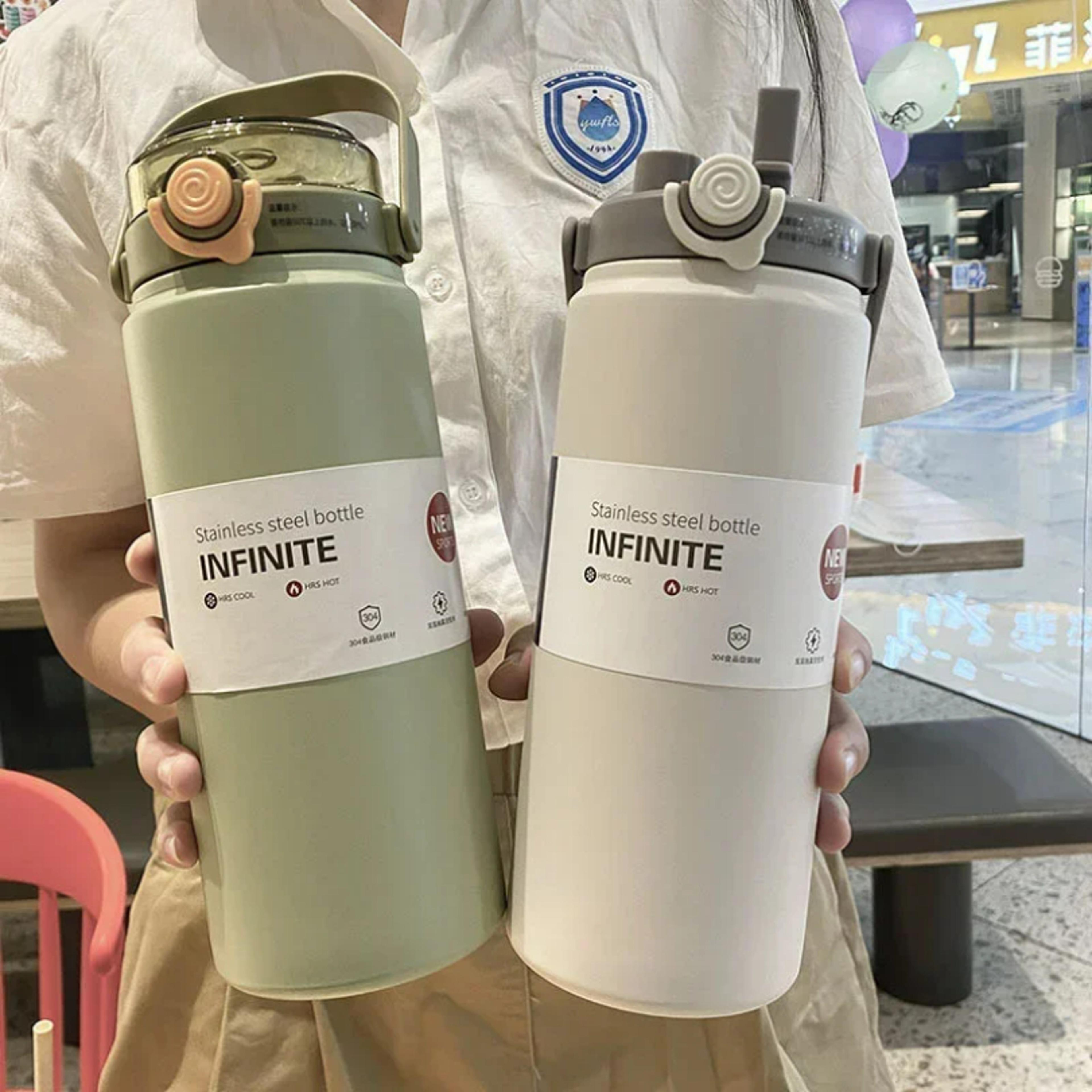 insulated water bottle with straw stainless steel vacuum thermo bottle
