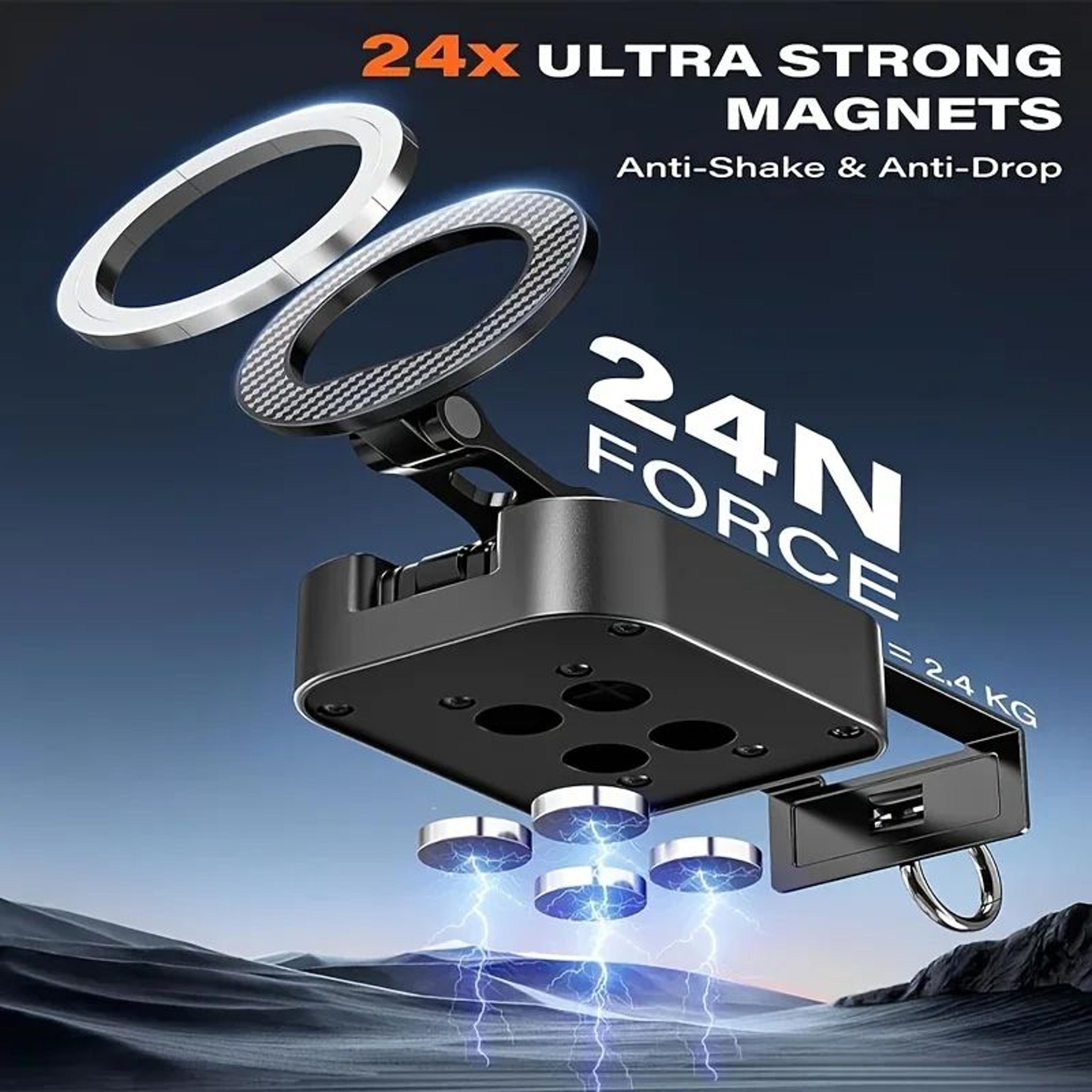 Magnetic Phone Holder With Universal Tray Table Clamp For Travel  Hands Free Viewing 3