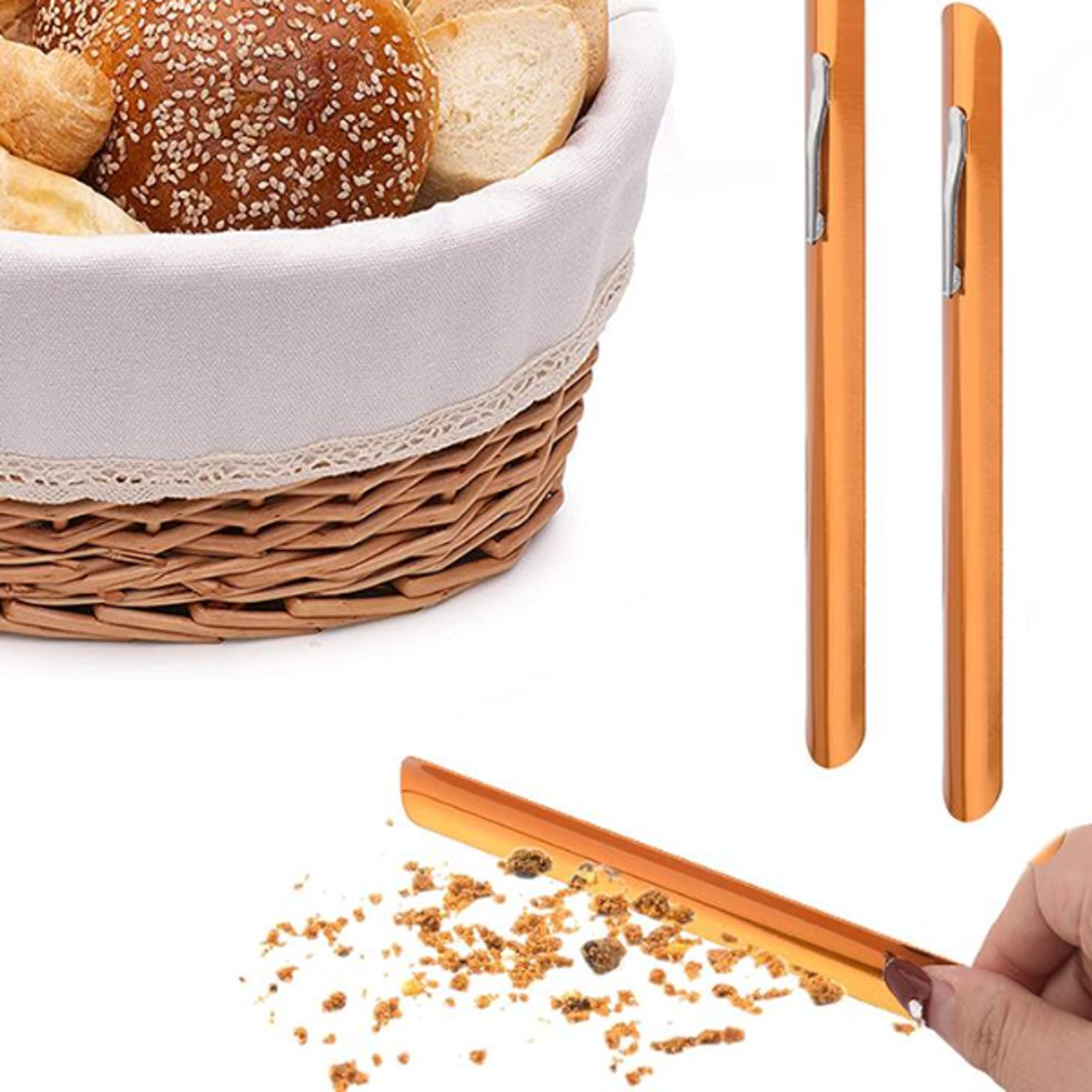 premium crumb cleaner stainless steel table crumber & bread crumb scraper for home & restaurant