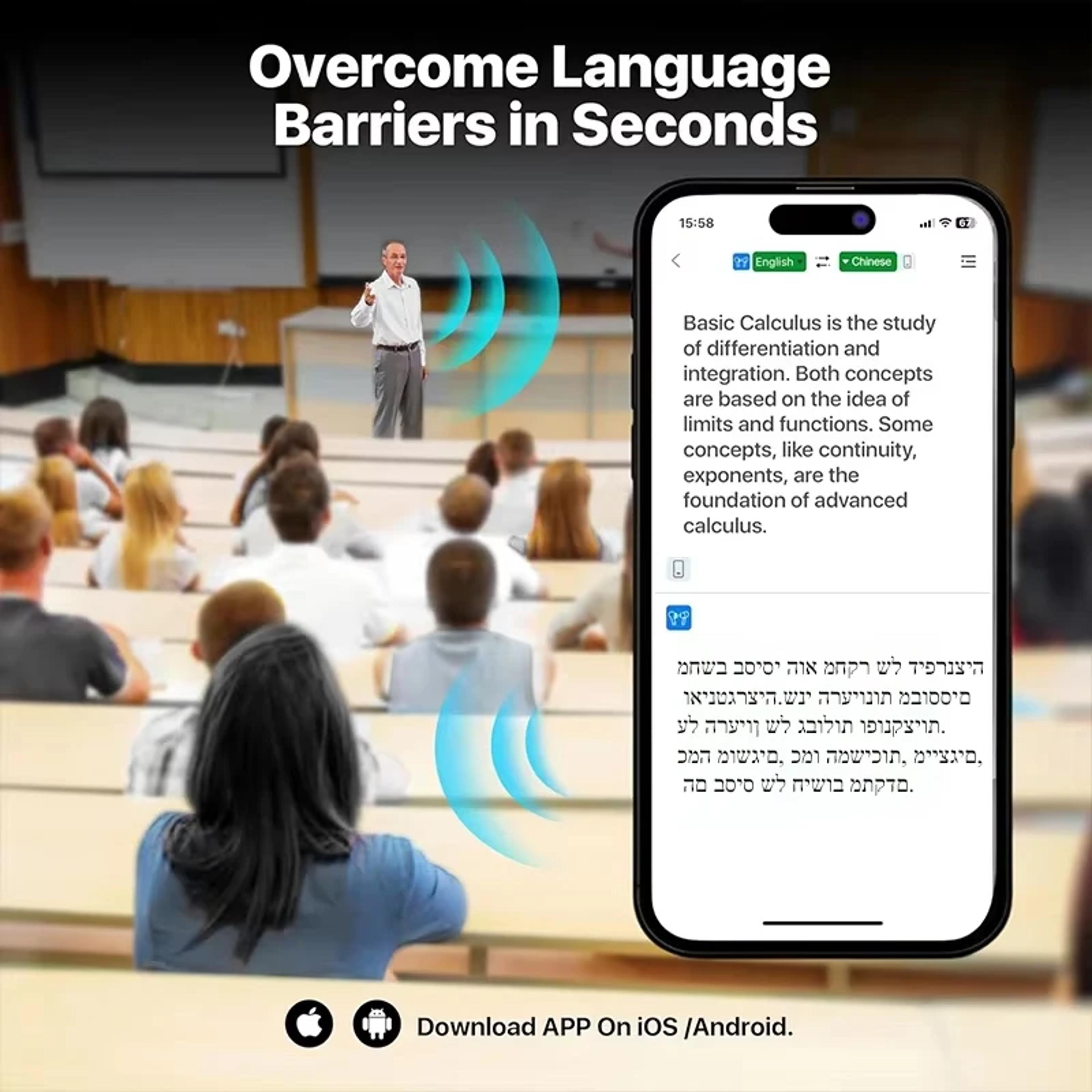 AI Translator Earbuds Real Time Language Translator Headphones With Languages For Travel  Business 1