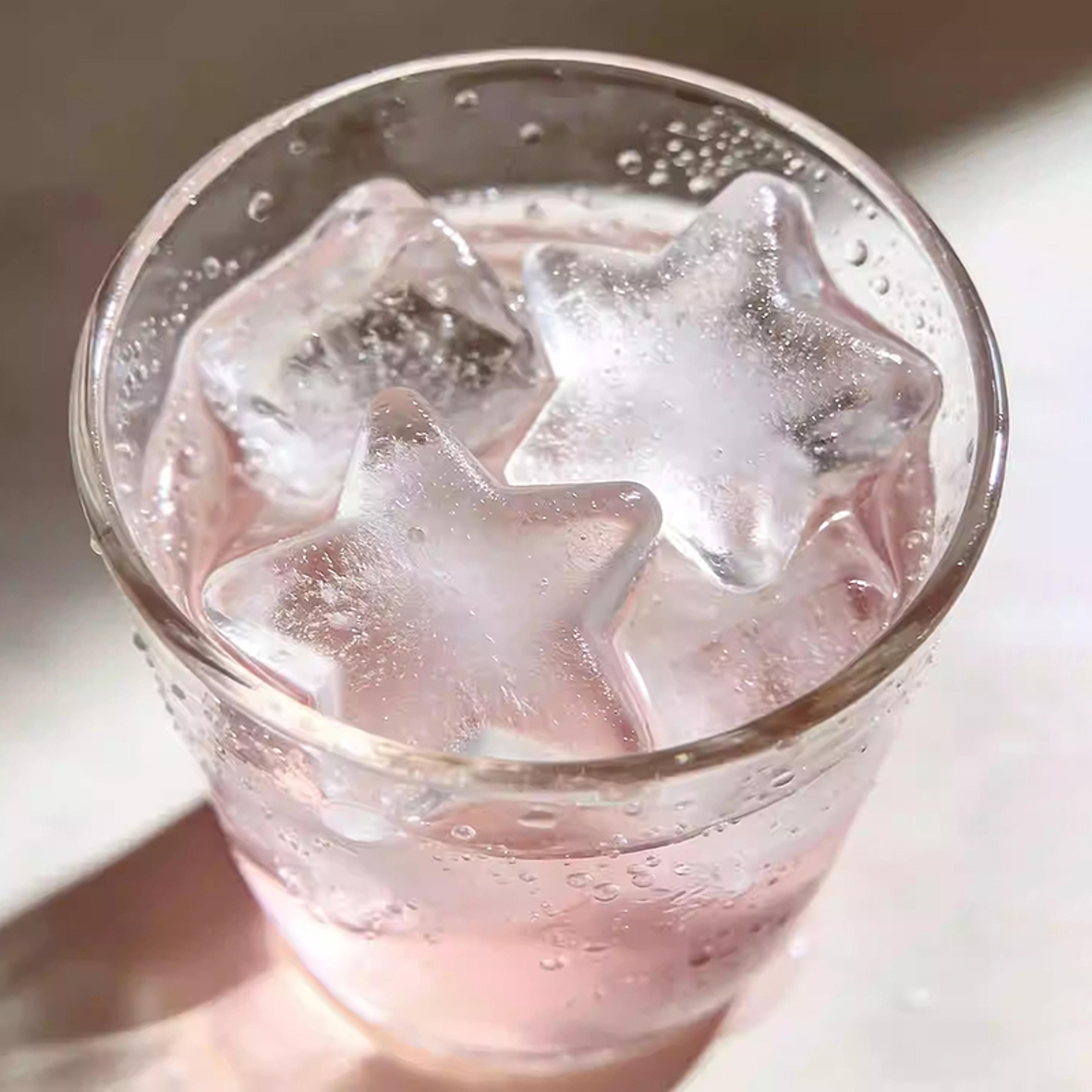 Heart  Star Silicone Ice Cube Tray For Cocktails Coffee  Creative Frozen Treats 4