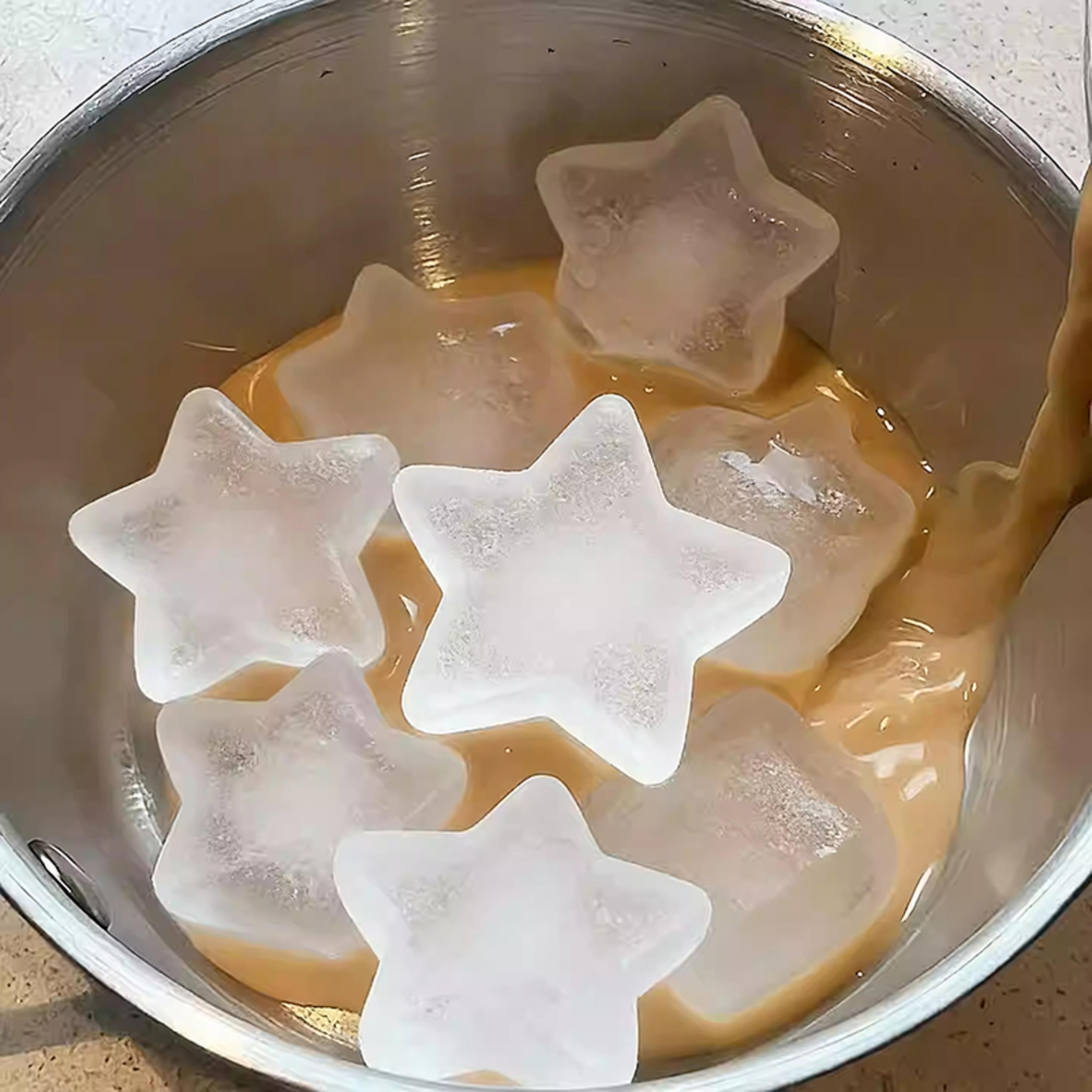 Heart  Star Silicone Ice Cube Tray For Cocktails Coffee  Creative Frozen Treats 5
