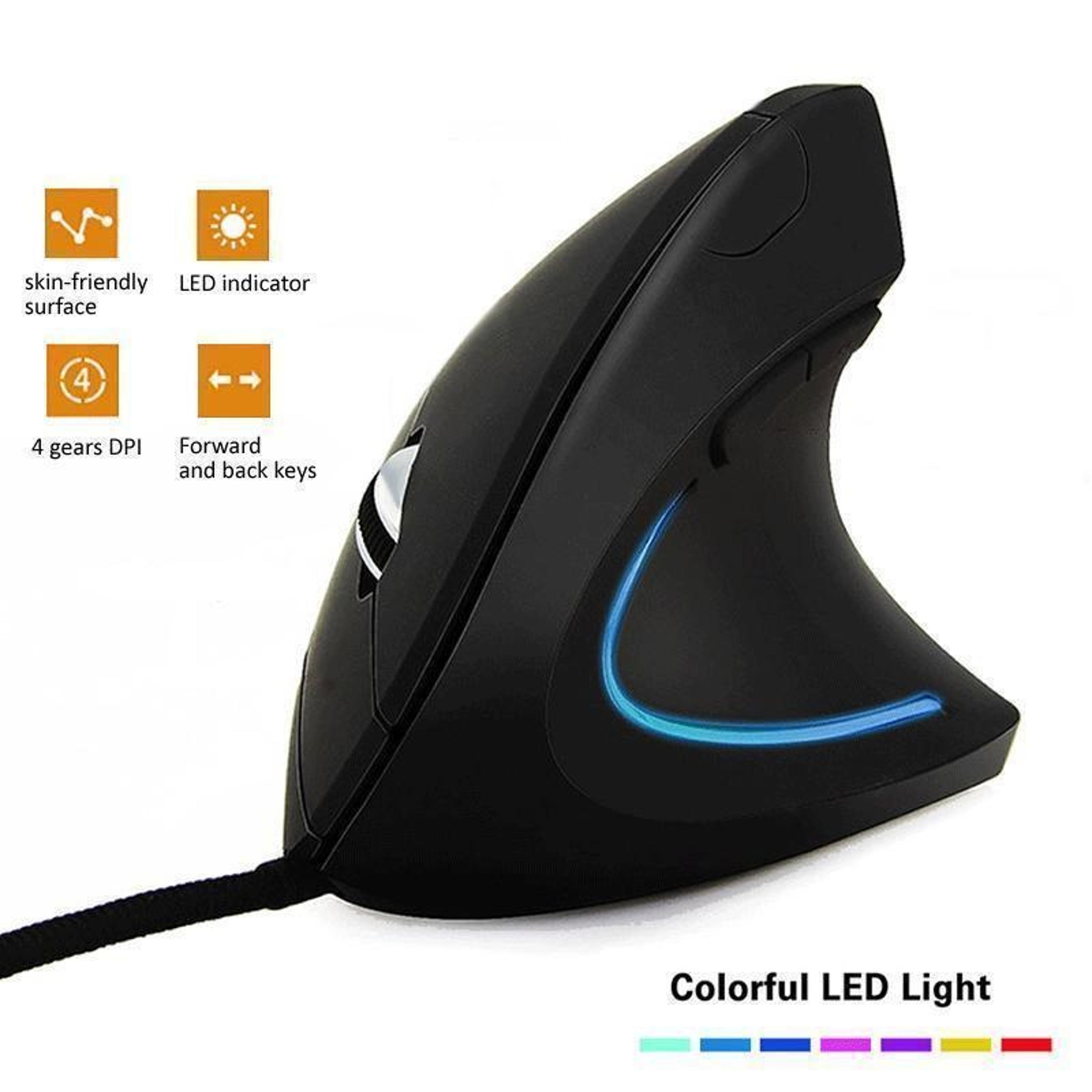 RGB Ergonomic Vertical Mouse DPI Wired USB Gaming  Office Mouse 1