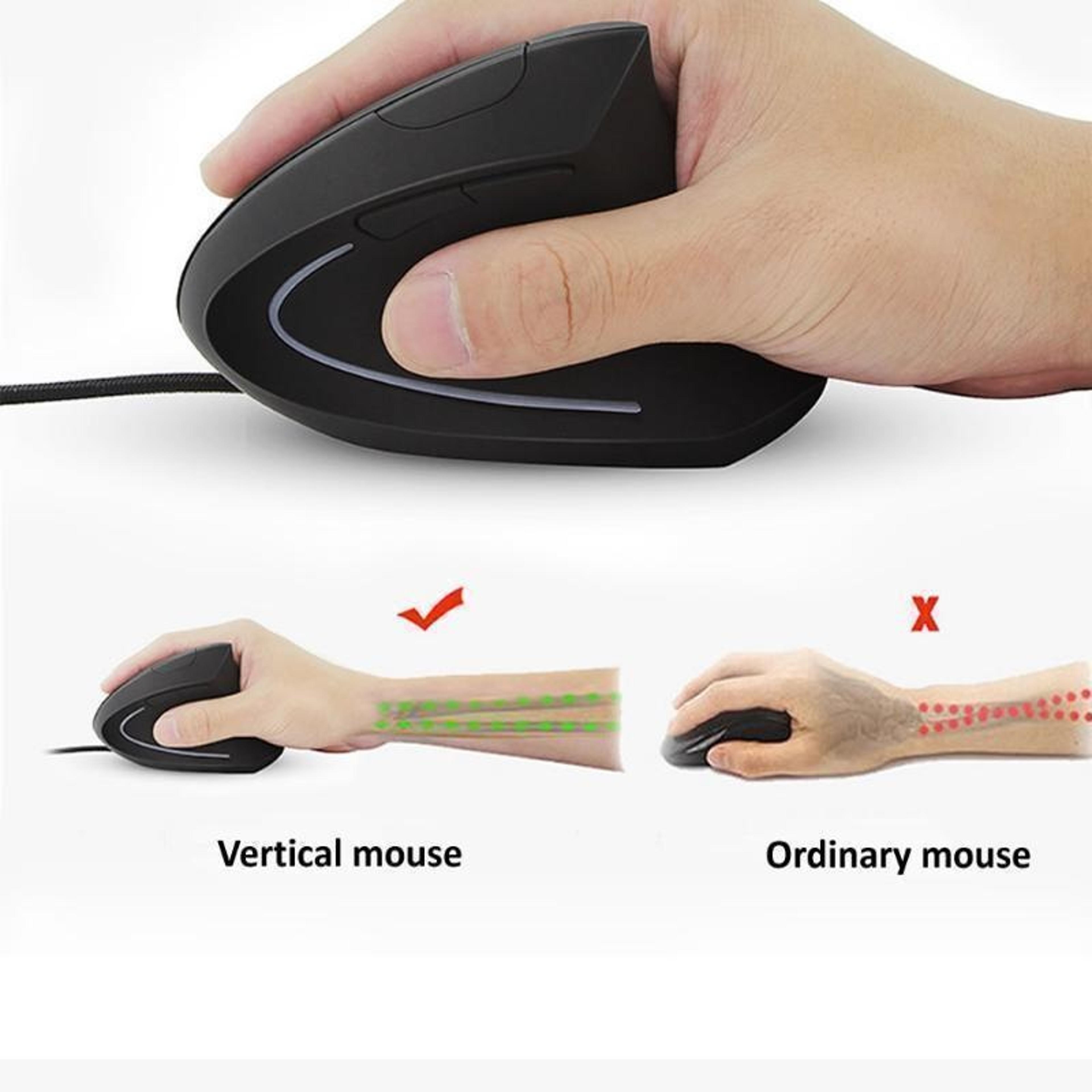 RGB Ergonomic Vertical Mouse DPI Wired USB Gaming  Office Mouse 6