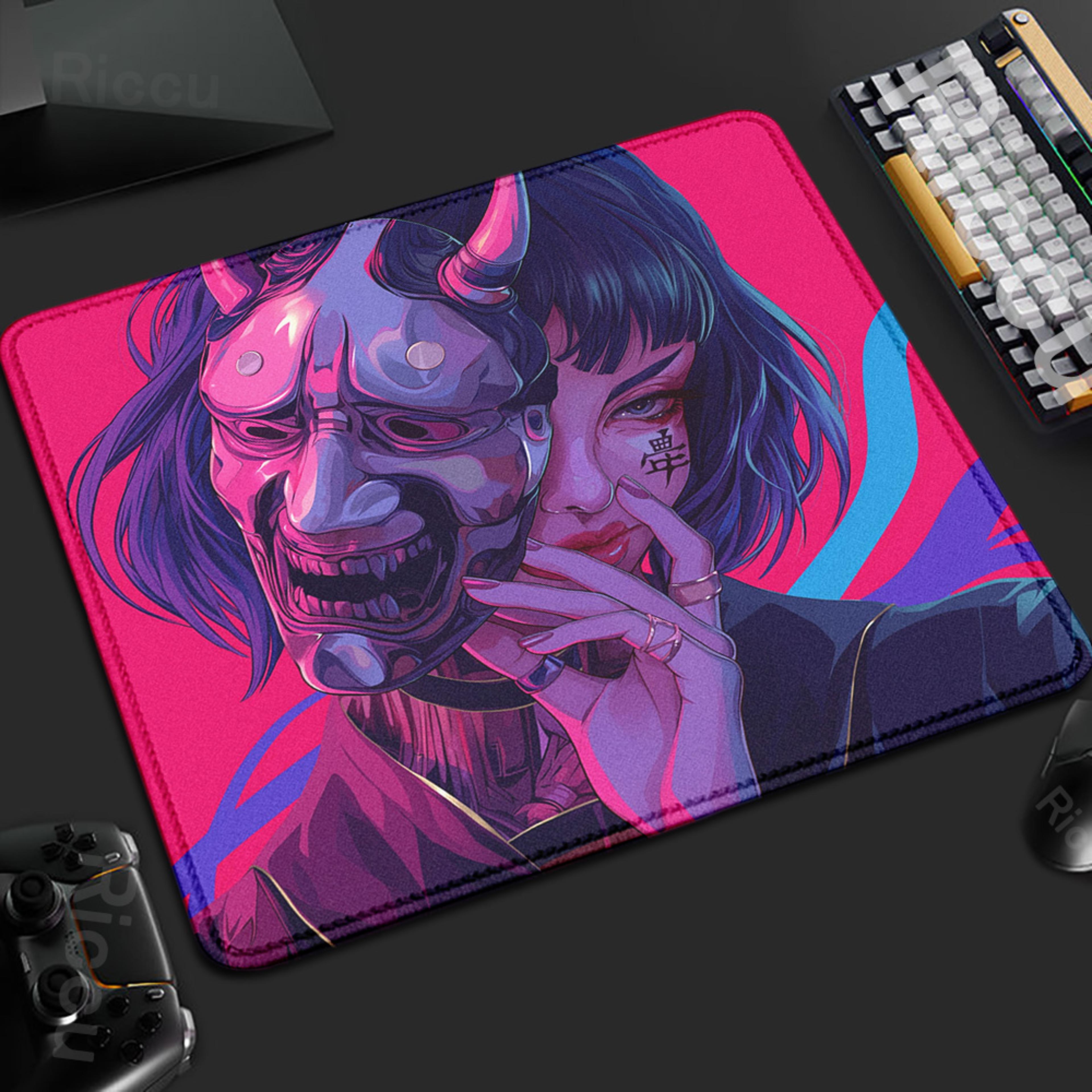 Oni Anime Mouse Pad Large Gaming Desk Mat With Non Slip Base And Stitched Edges 8