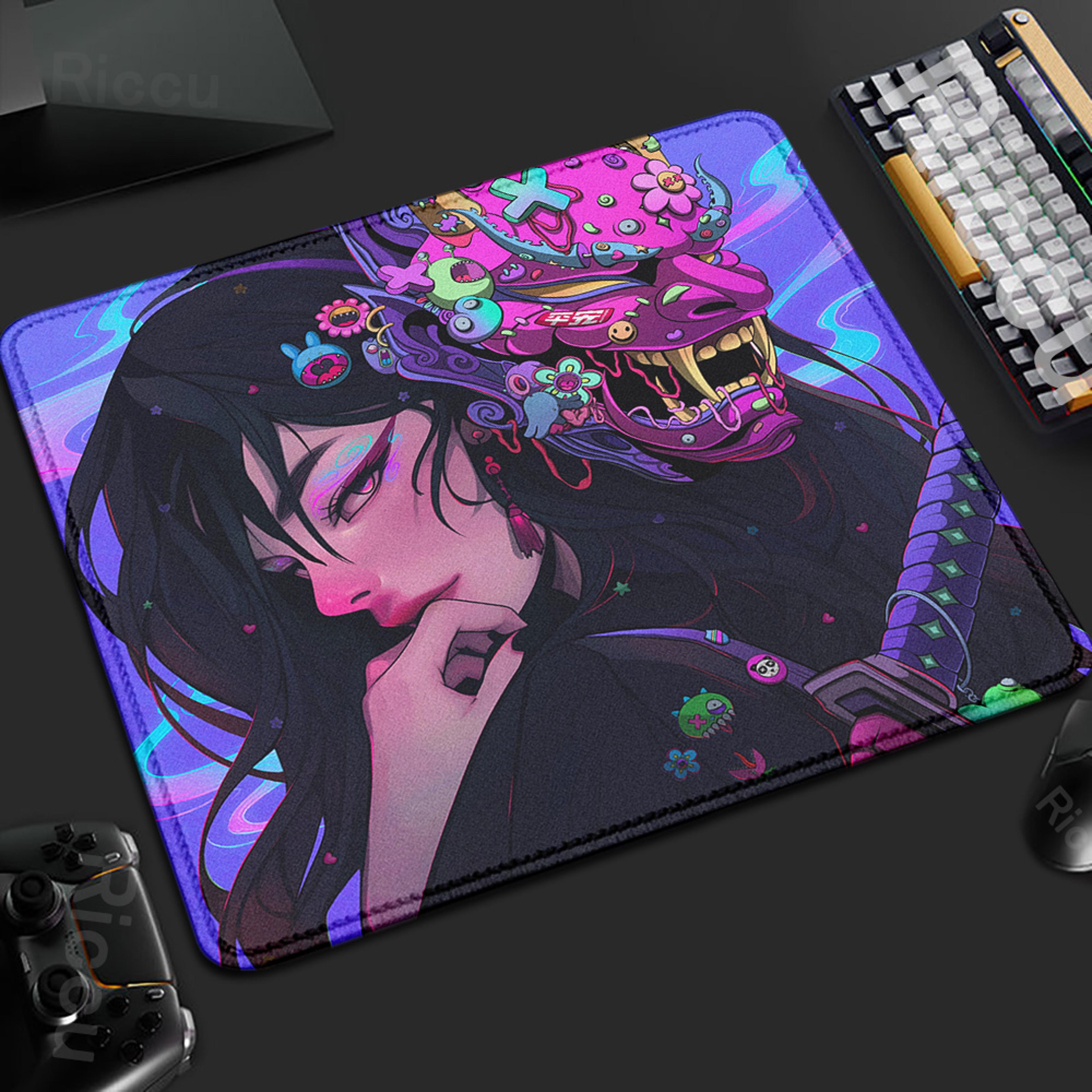 Oni Anime Mouse Pad Large Gaming Desk Mat With Non Slip Base And Stitched Edges 9