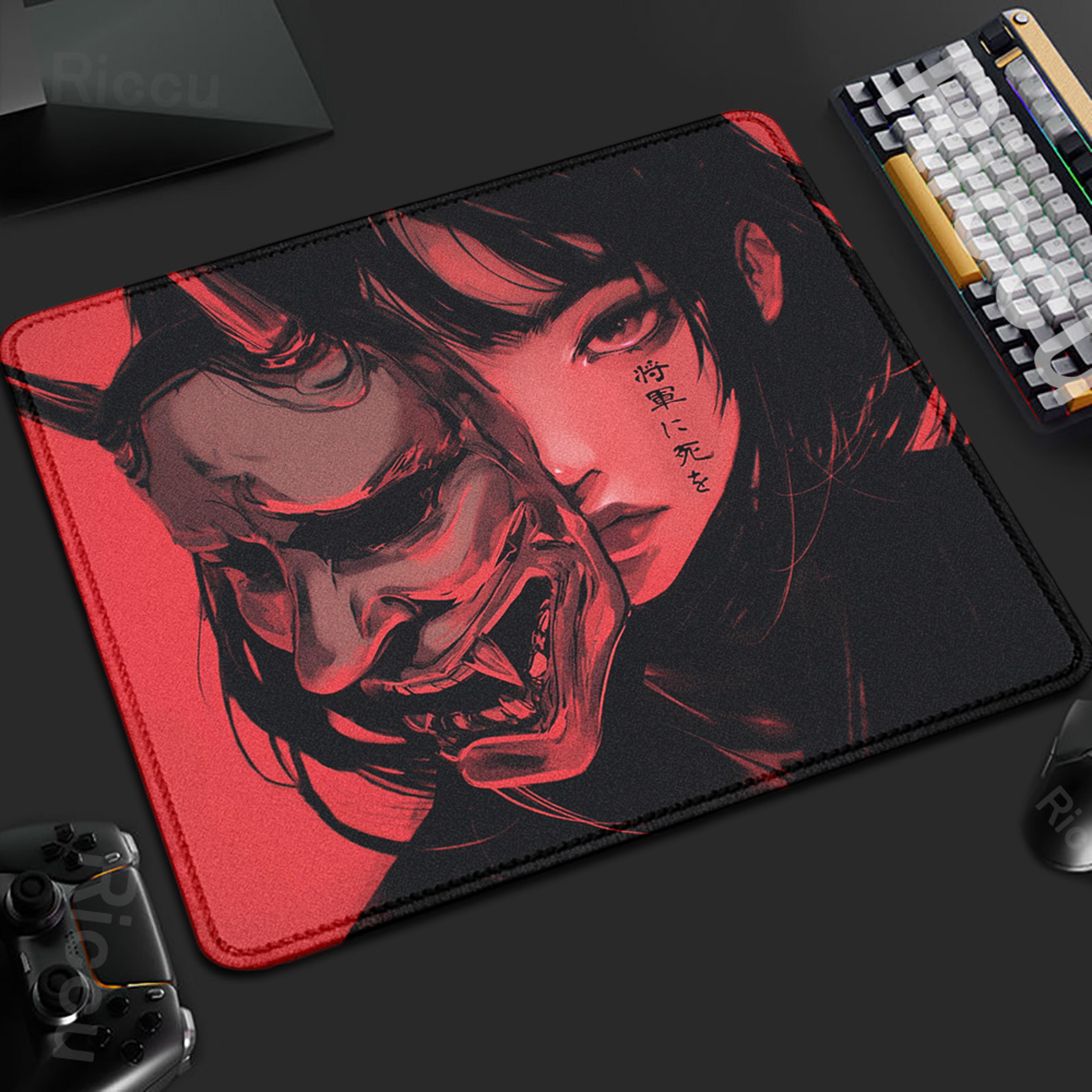 Oni Anime Mouse Pad Large Gaming Desk Mat With Non Slip Base And Stitched Edges 10