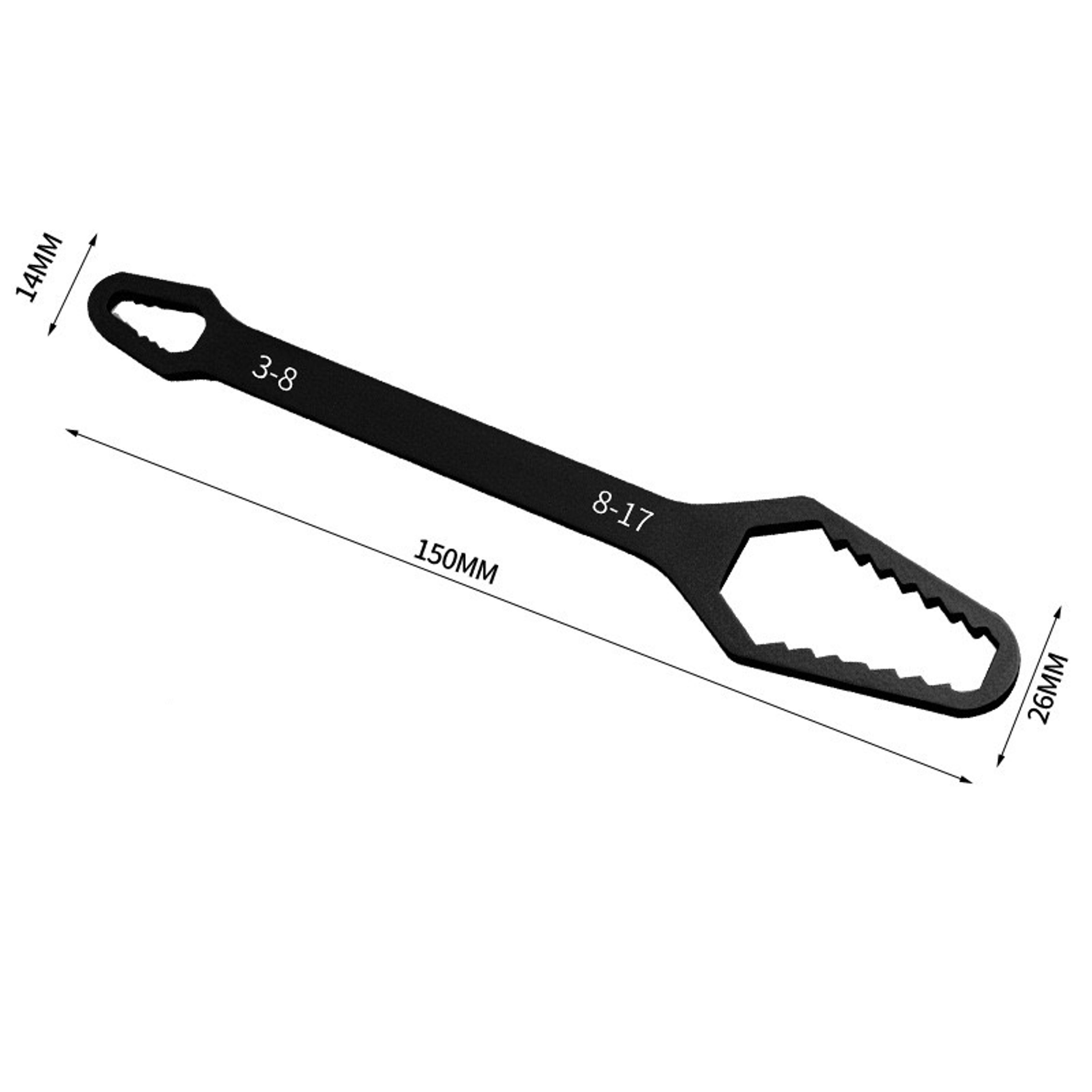 Universal Self Tightening Wrench Double End Adjustable Spanner For Home  Auto Repair 6