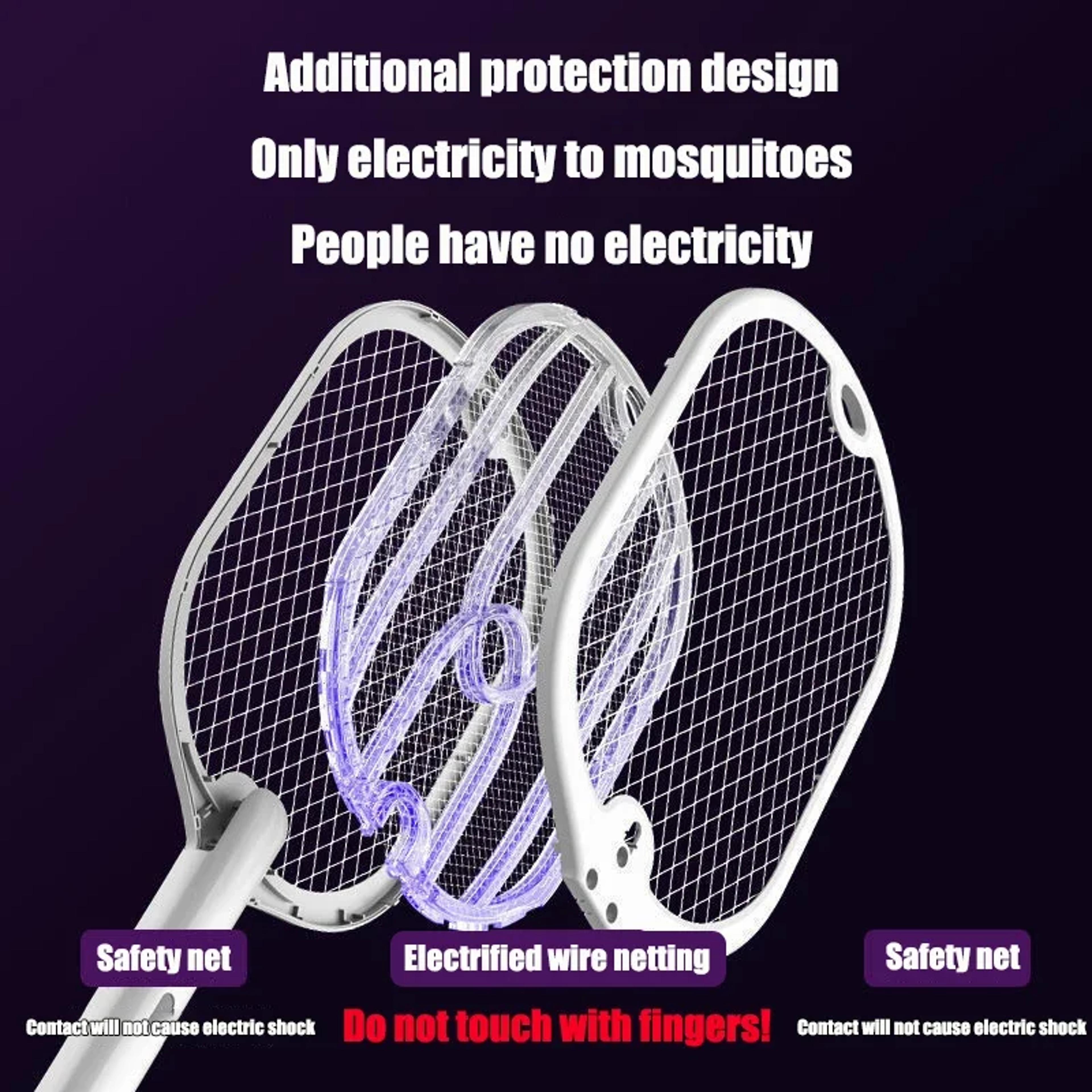 Electric Mosquito Swatter With Mosquito Killer Lamp  USB C Rechargeable Bug Zapper 5