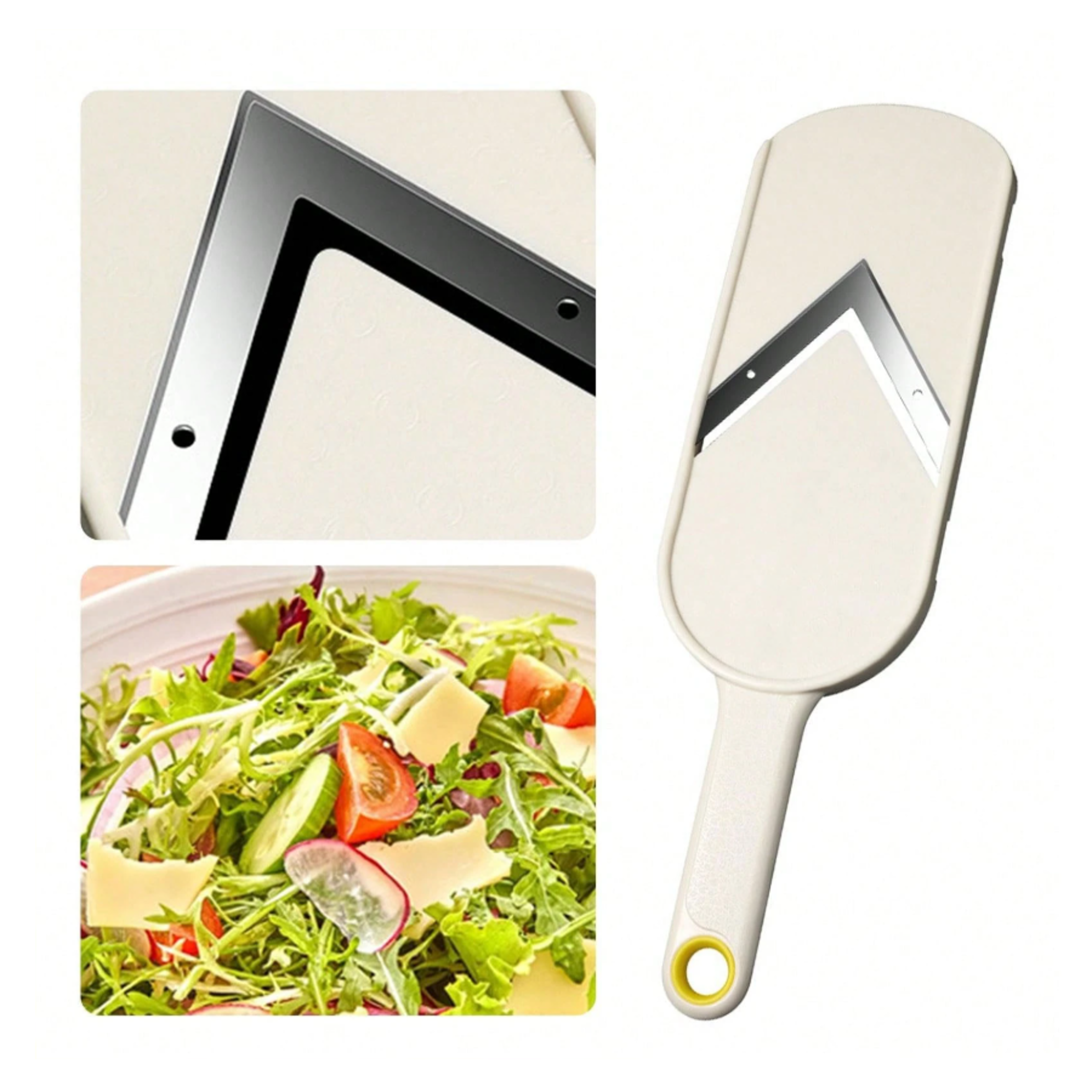 Fresh Slice Vegetable Shredder Handheld Mandoline Slicer With Stainless Steel Blade  Cleaning Brush 3