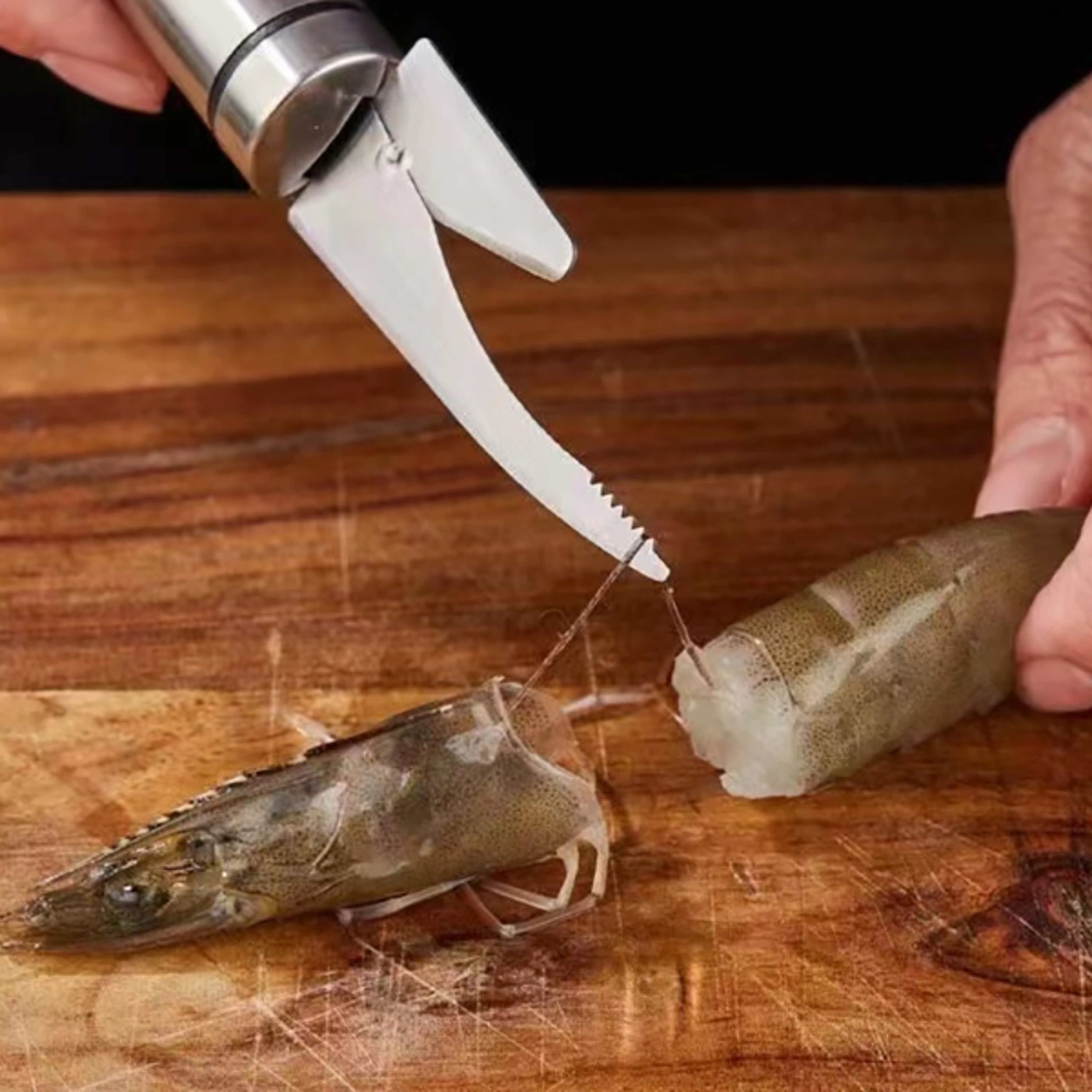 stainless steel shrimp peeler & deveiner seafood kitchen tool
