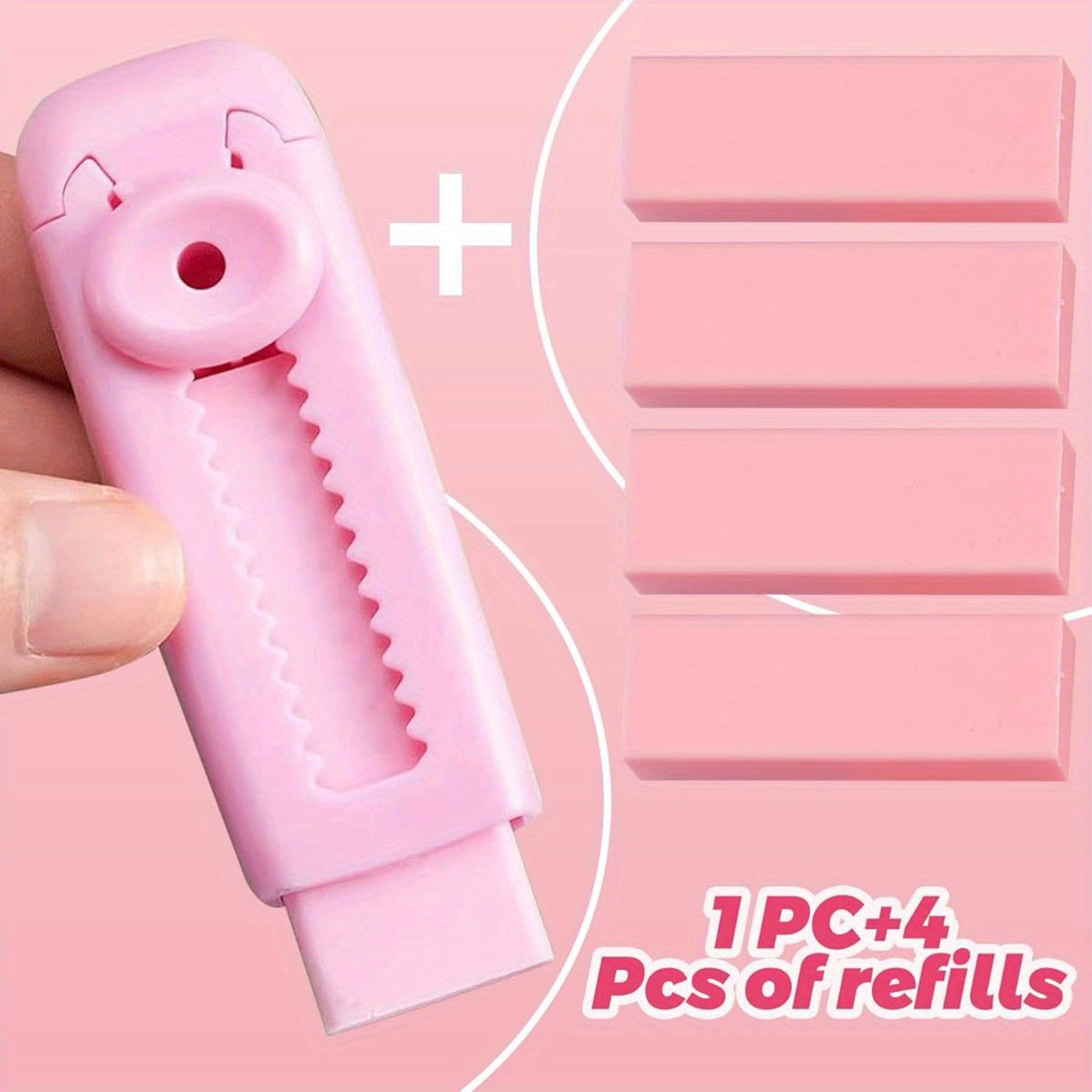 Adjustable Pencil Eraser Set Back To School Backpack Soft PVC Retractable Erasers For Students 5