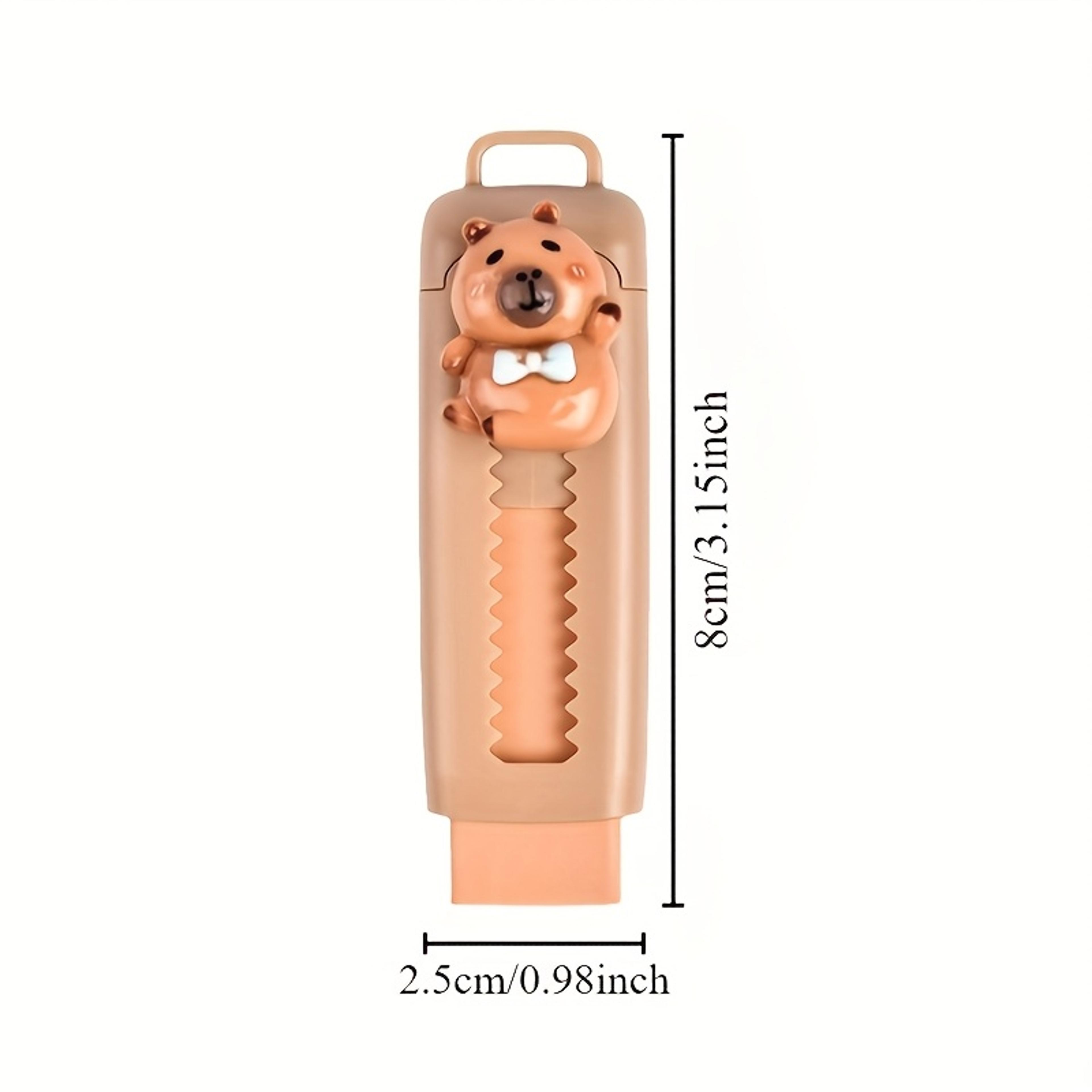 Kawaii Capybara Eraser Retractable Rubber Eraser For Kids And Students With Back To School Backpack 5