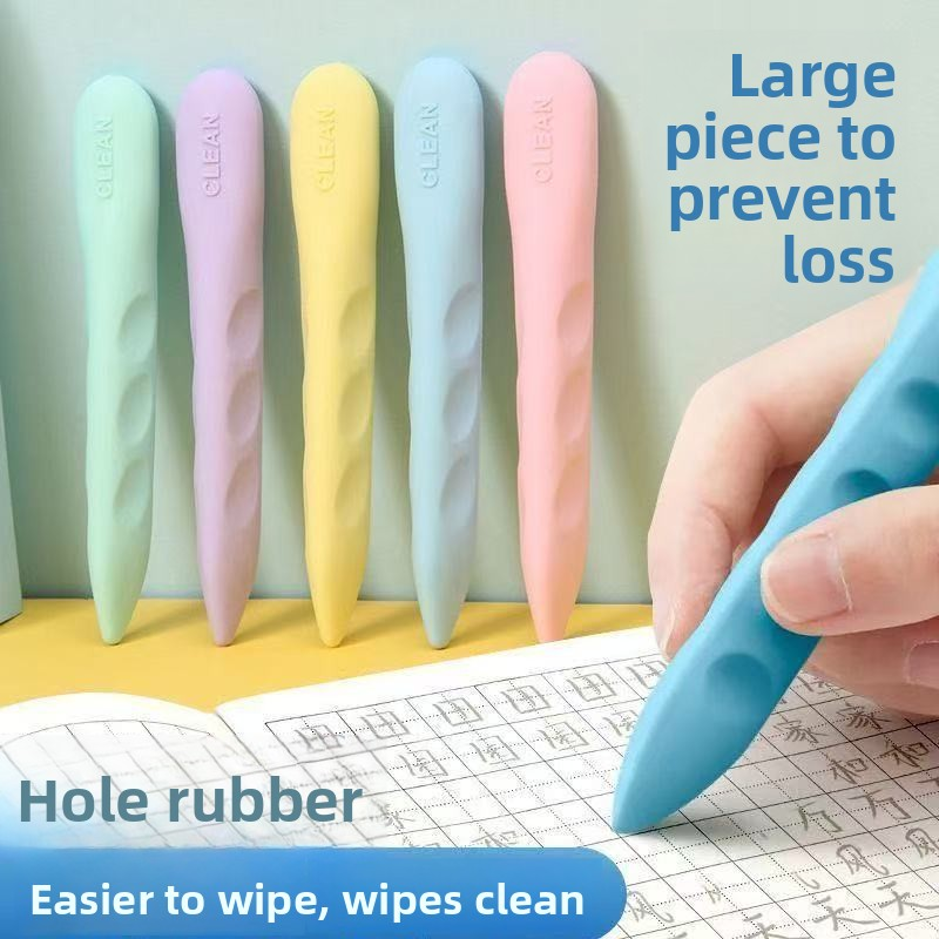CleanErase Back To School Backpack Large Pencil Eraser Set For Students And Artists 1