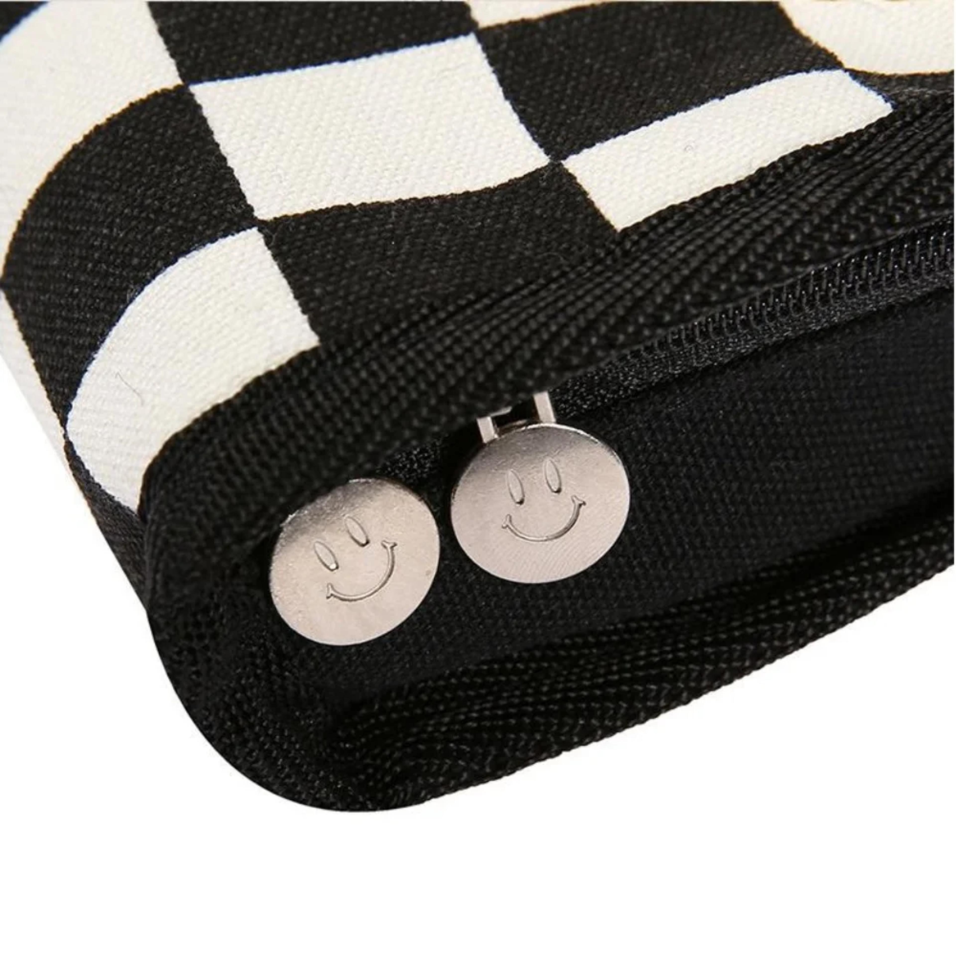 Large Capacity Pencil Case For Students Back To School Backpack Canvas Checkerboard Pencil Pouch 4