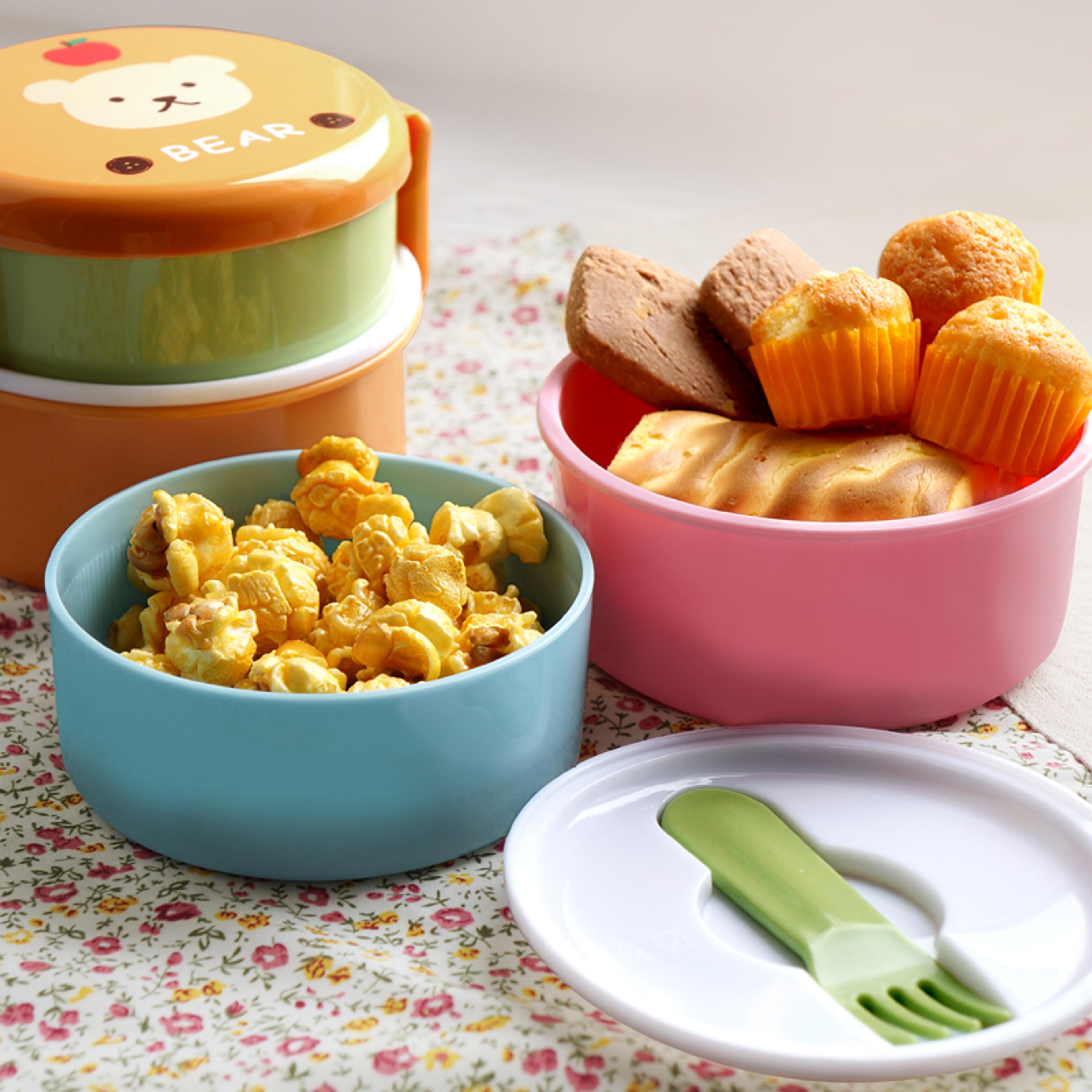 Cute Animal Kids Lunch Box With Back To School Backpack Double Layer Microwave Bento Scho 1