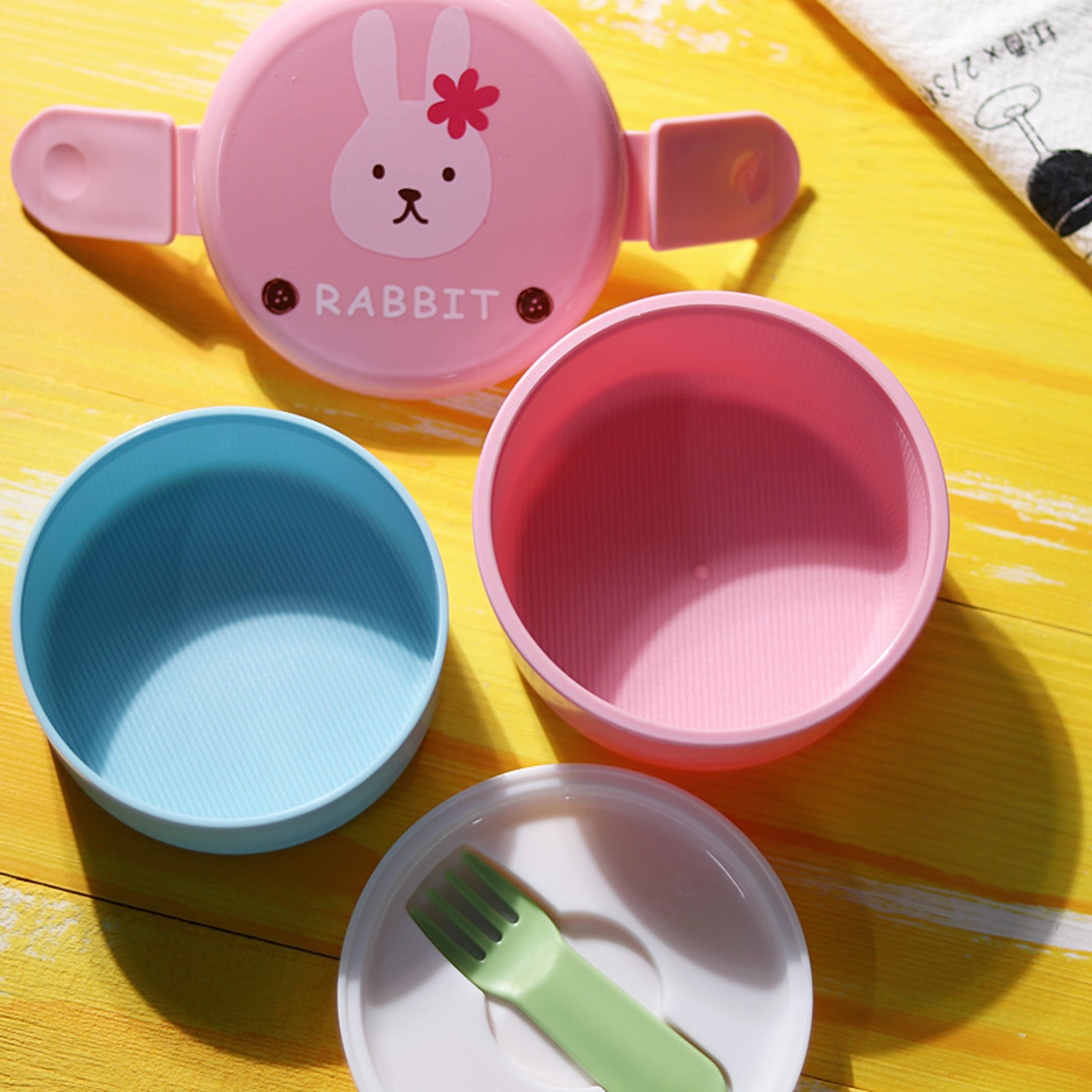 Cute Animal Kids Lunch Box With Back To School Backpack Double Layer Microwave Bento Scho 4