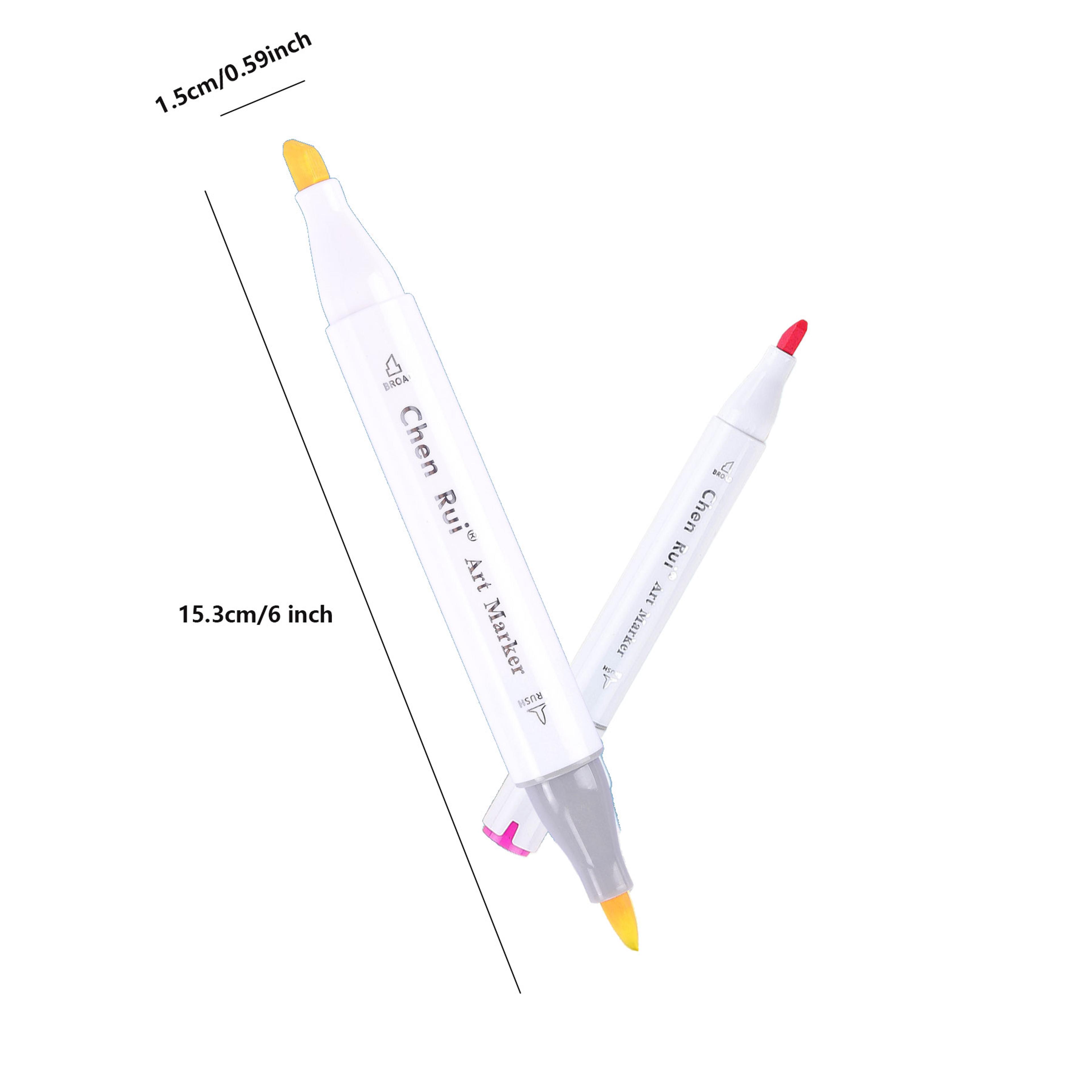 Color Alcohol Markers Set With Dual Tip Chisel  Fine Nibs For Drawing Sketching  Coloring 5