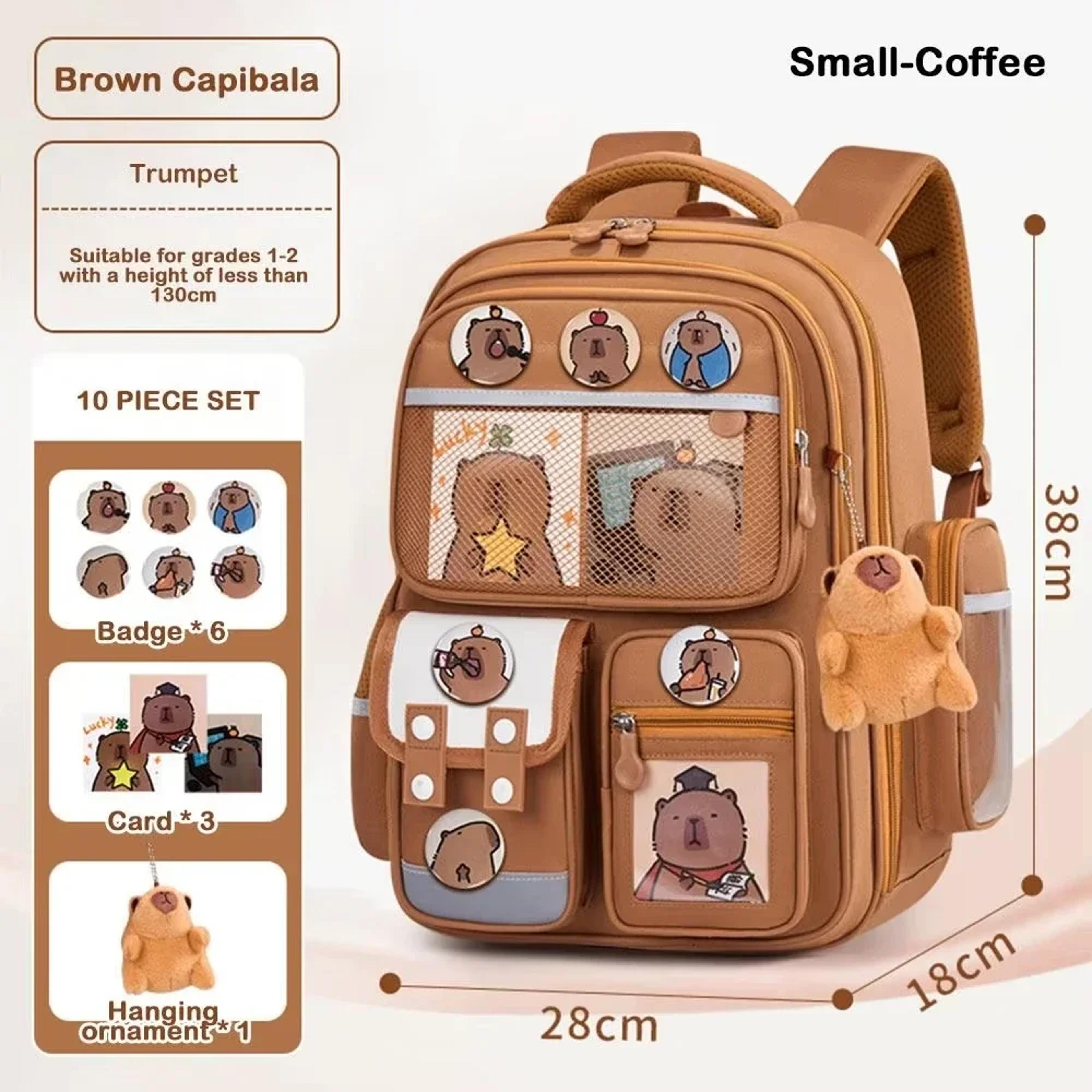 Capybara Kids Waterproof Backpack For Students Large Capacity Ergonomic School Bag Back To School 4