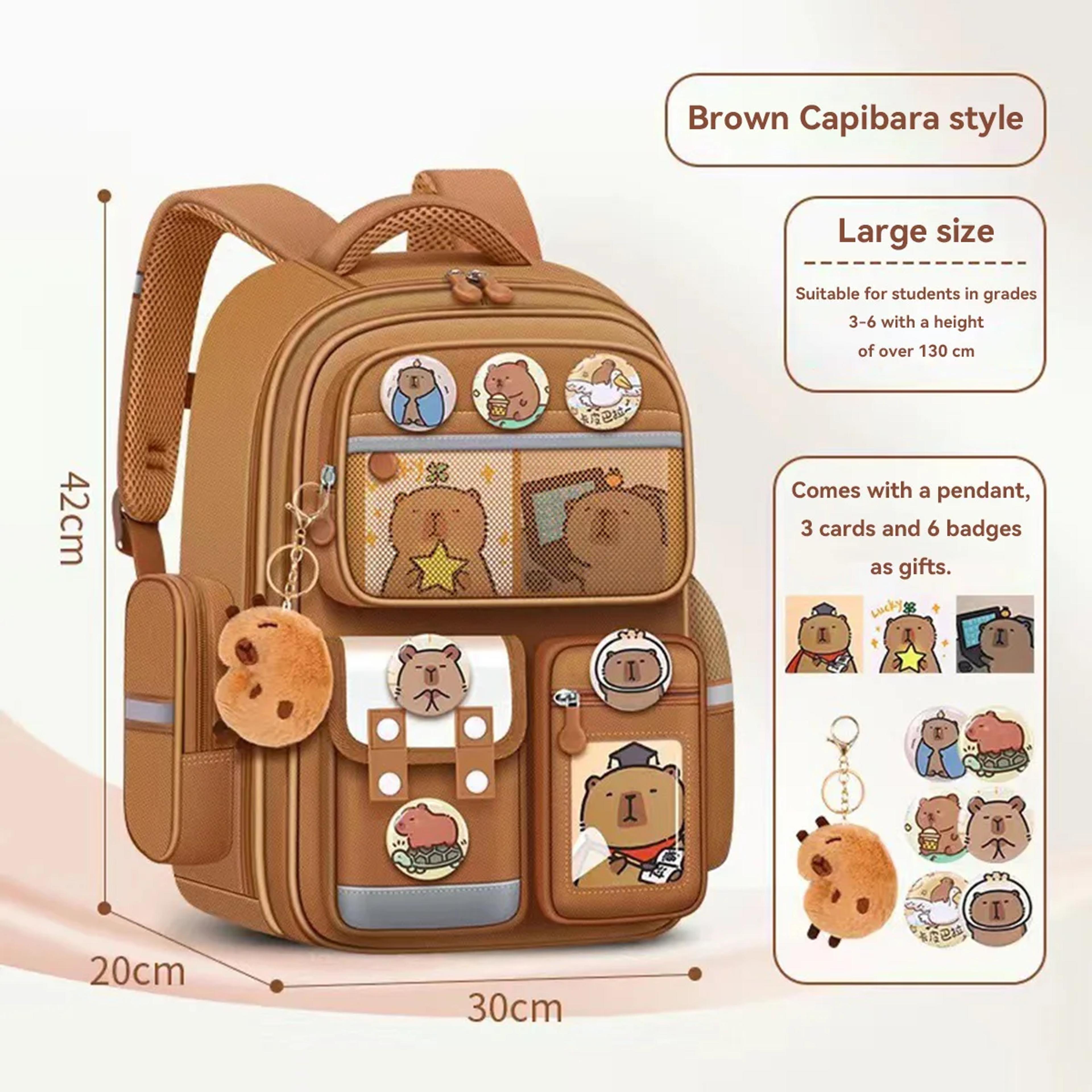 Capybara Kids Waterproof Backpack For Students Large Capacity Ergonomic School Bag Back To School 6