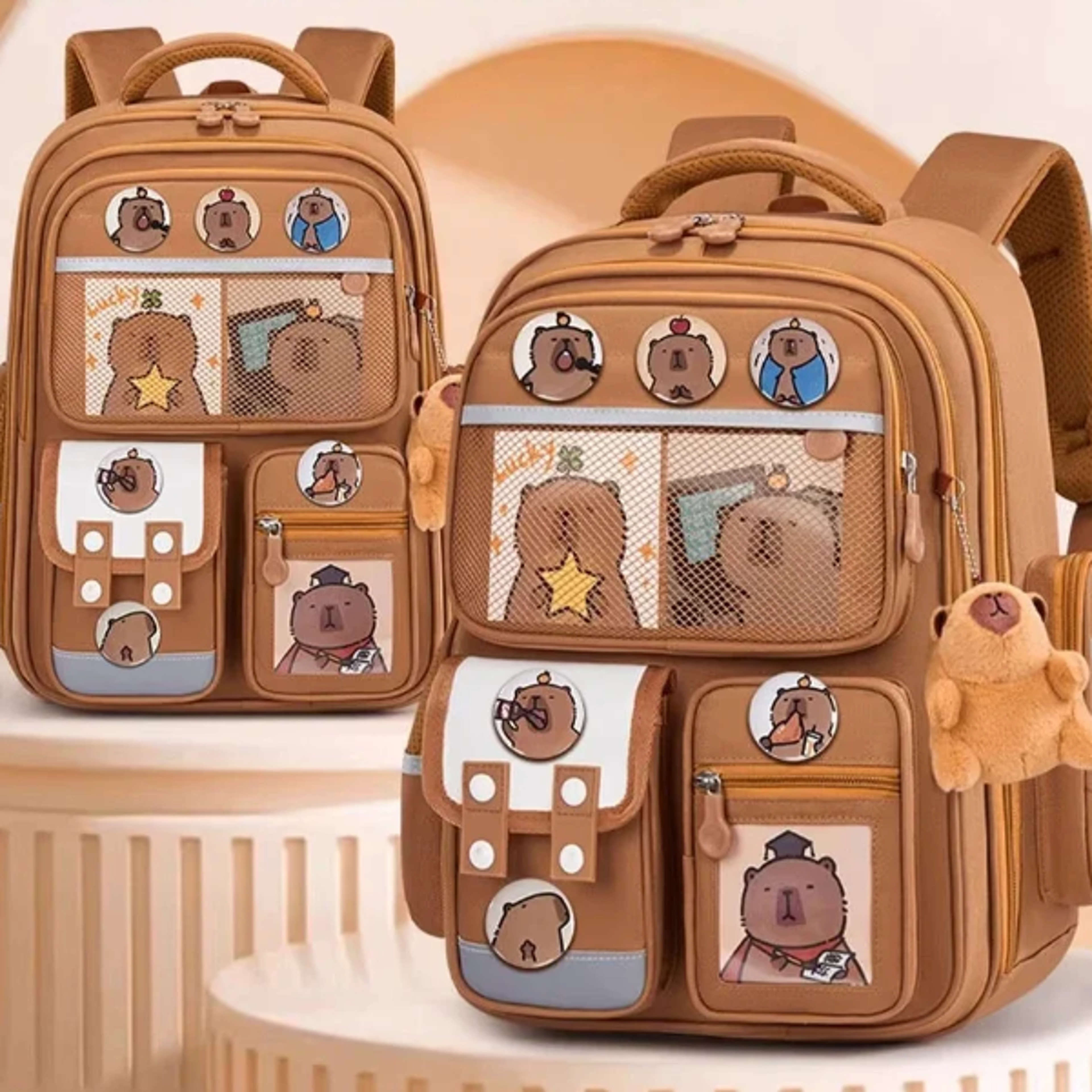 capybara kids waterproof backpack for students large capacity ergonomic school bag back to schools