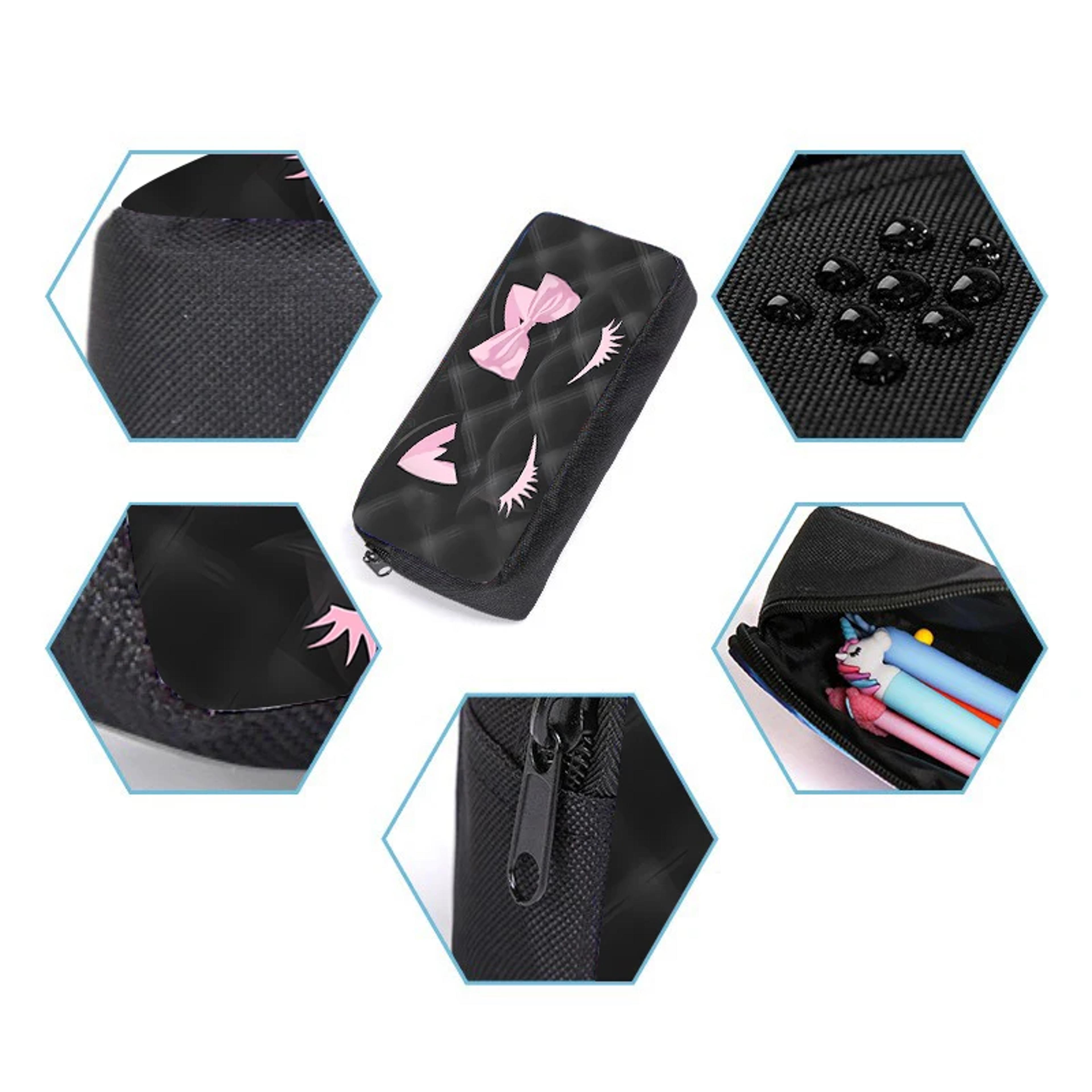 Pink Cat Kids Backpack Set For Back To School Cartoon School Backpack With Lunch Bag  Pencil Case 4