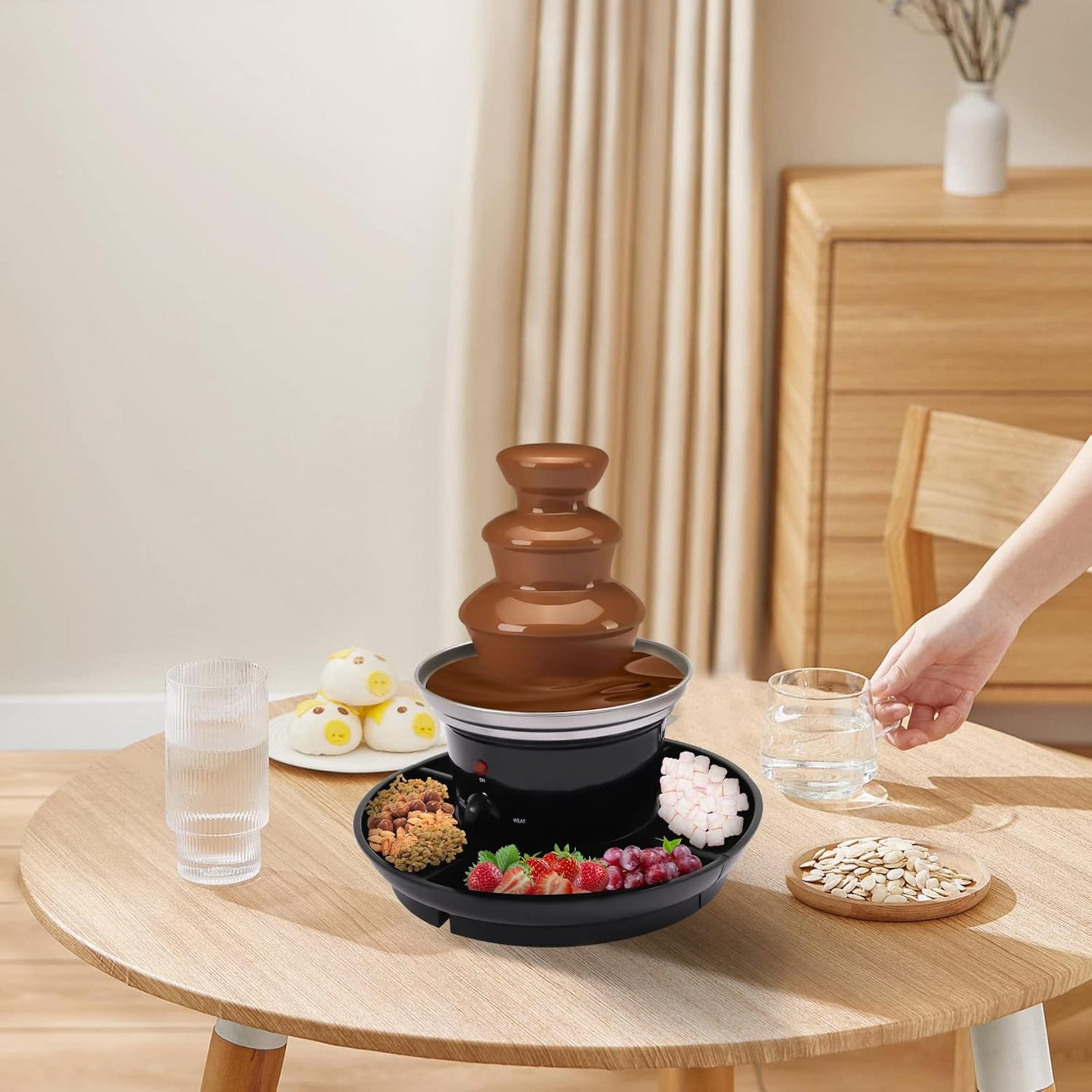 Chocolate Fountain Electric Fondue Set For Parties With Stainless Steel Chocolate Fondue Machine 1