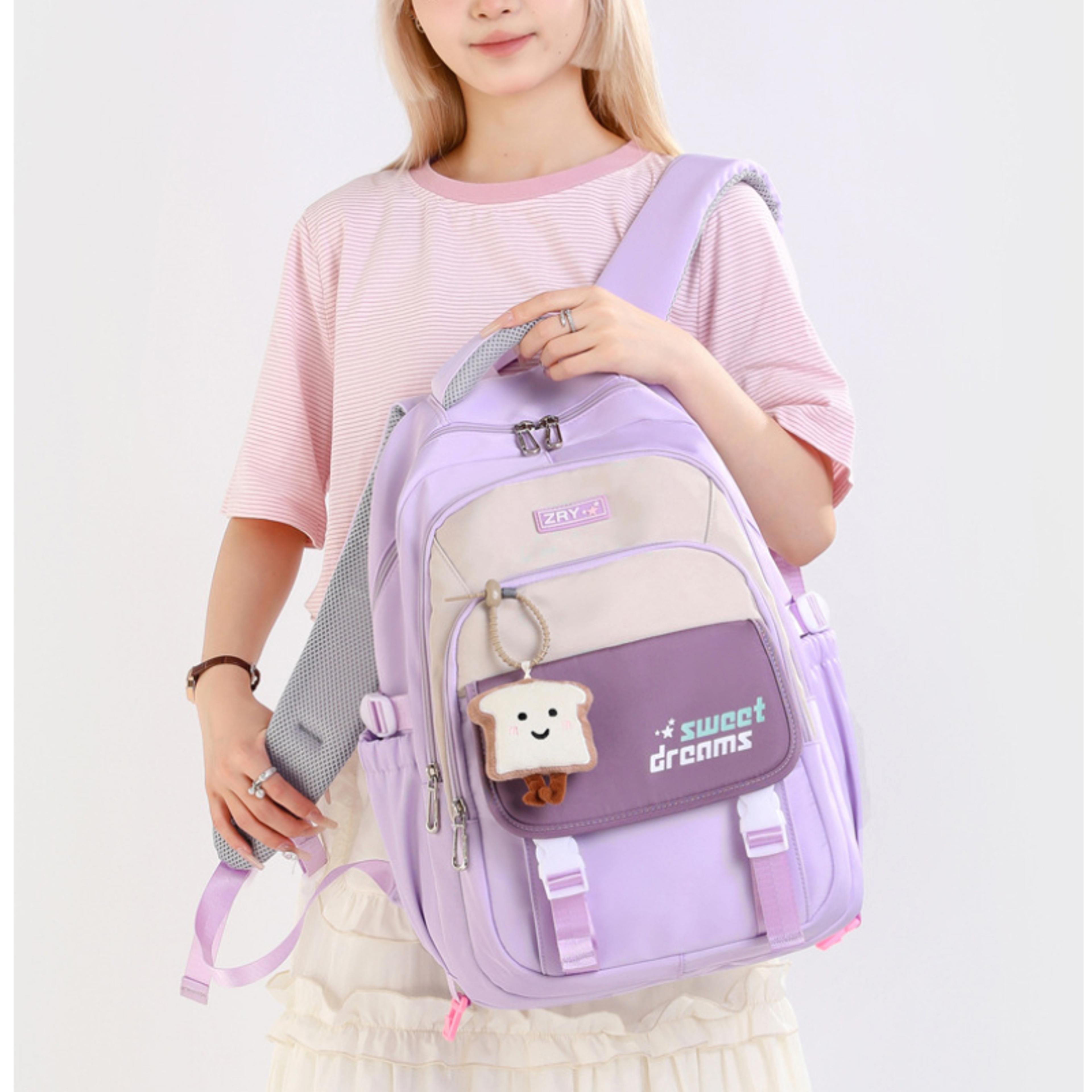 Cute Kawaii Girls School Backpack With Multiple Pockets Back To School Backpack For Kids  Teens 5