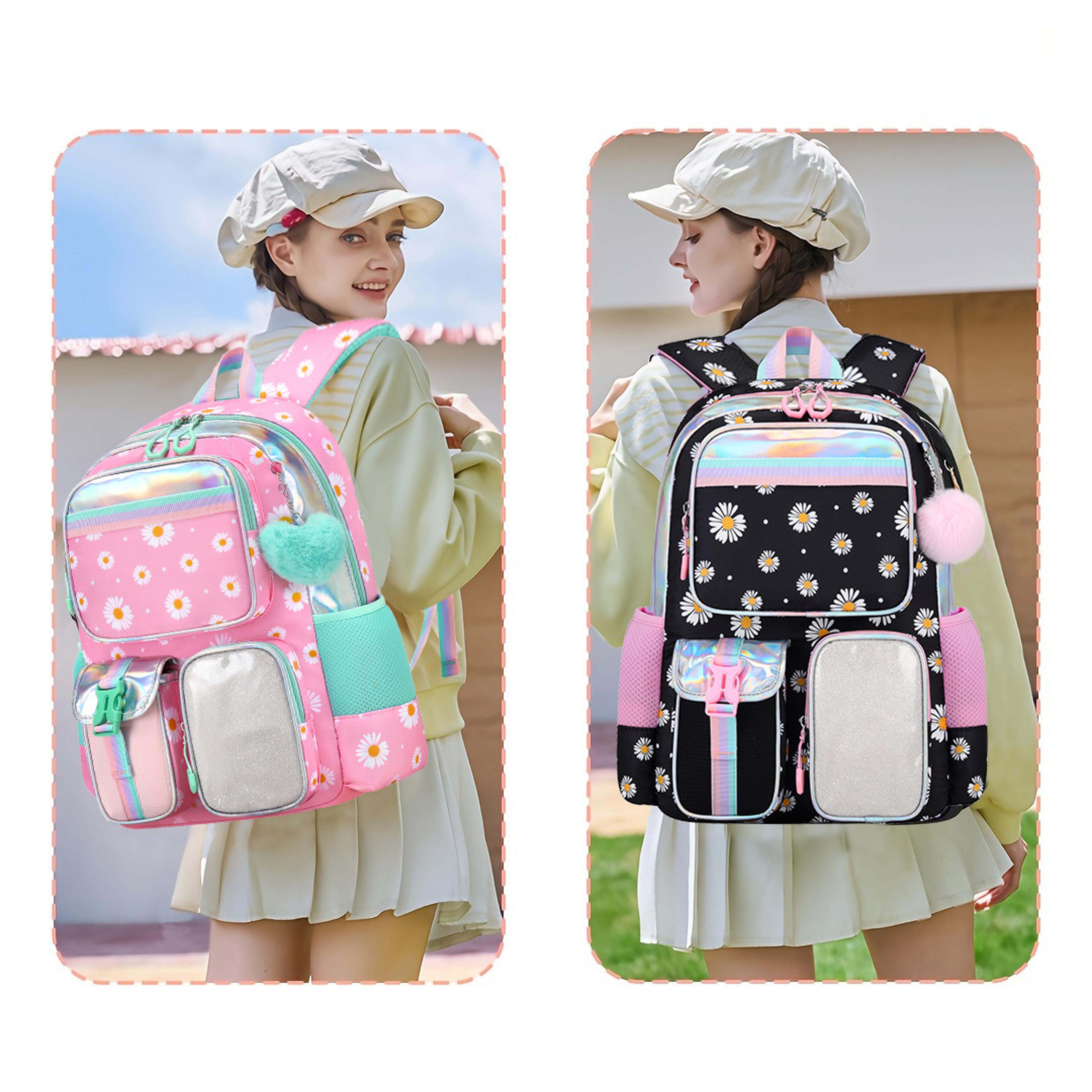 Cute Bunny Back To School Backpack Kawaii Girls School Backpack Set With Handbag  Pencil Case 2