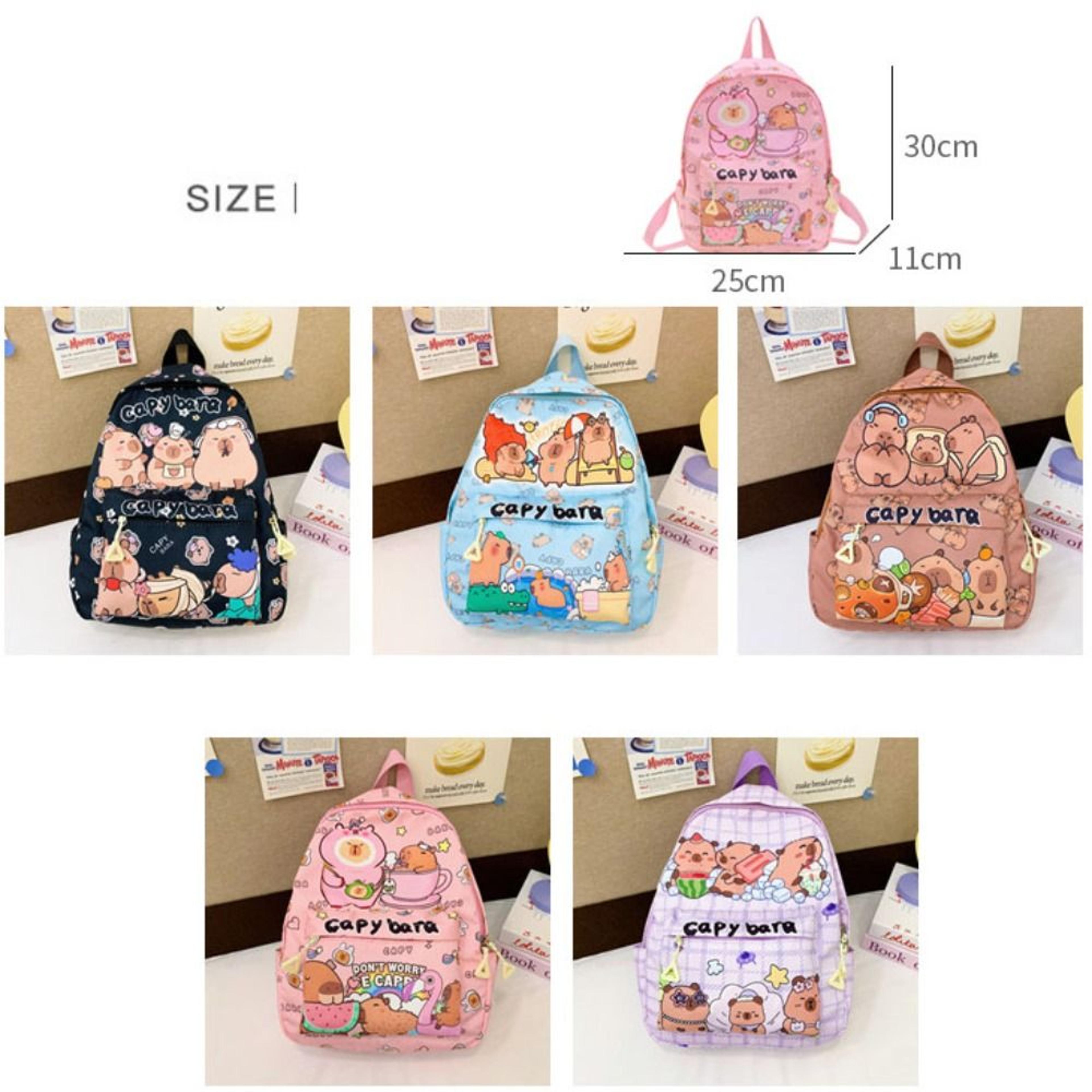 Capybara Large Capacity Cute School Backpack For Girls Back To School Backpack Lightweight Cartoon  2