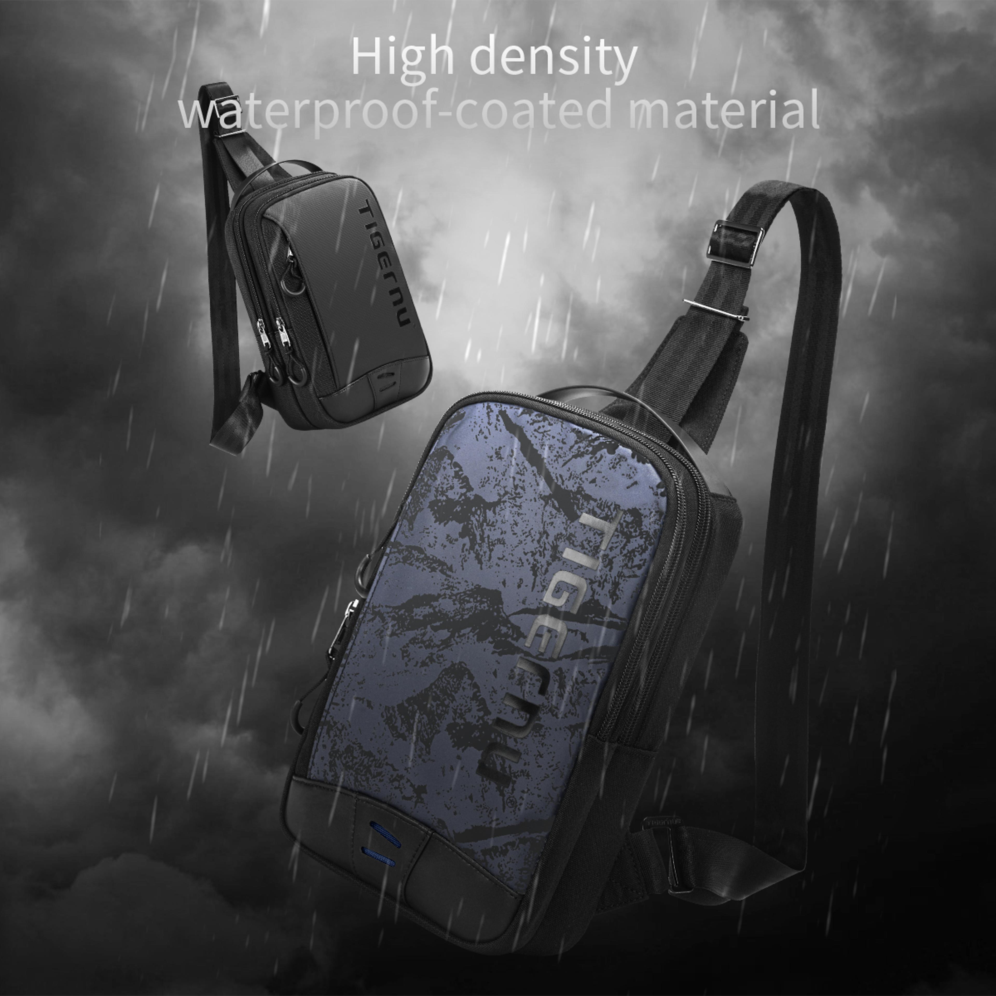 Back To School Backpack Mens Crossbody Bag Water Resistant Chest Sling For IPad 1