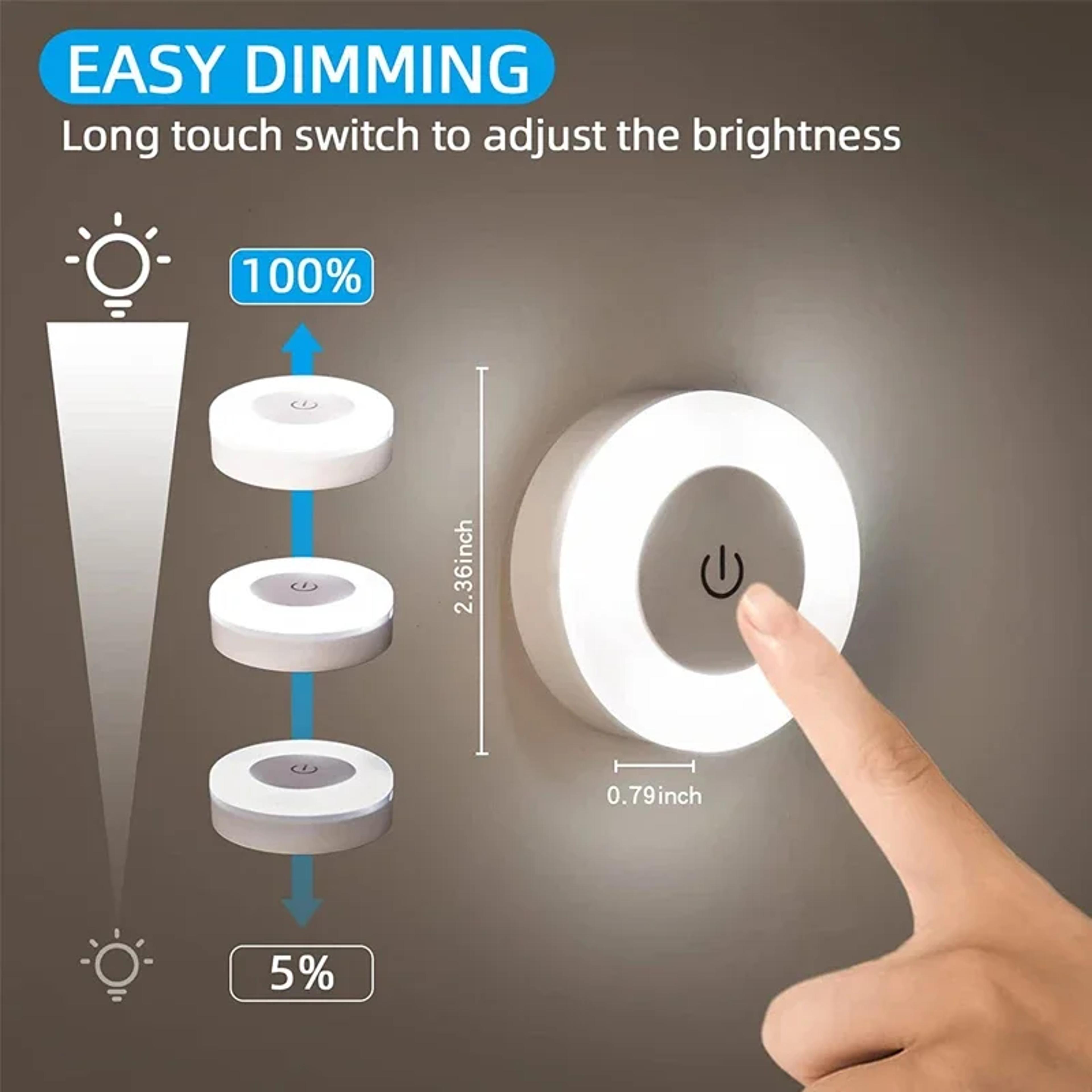 Glow Snap Rechargeable Night Light Magnetic Touch LED Lamp For Bedroom Kitchen  Closet 3