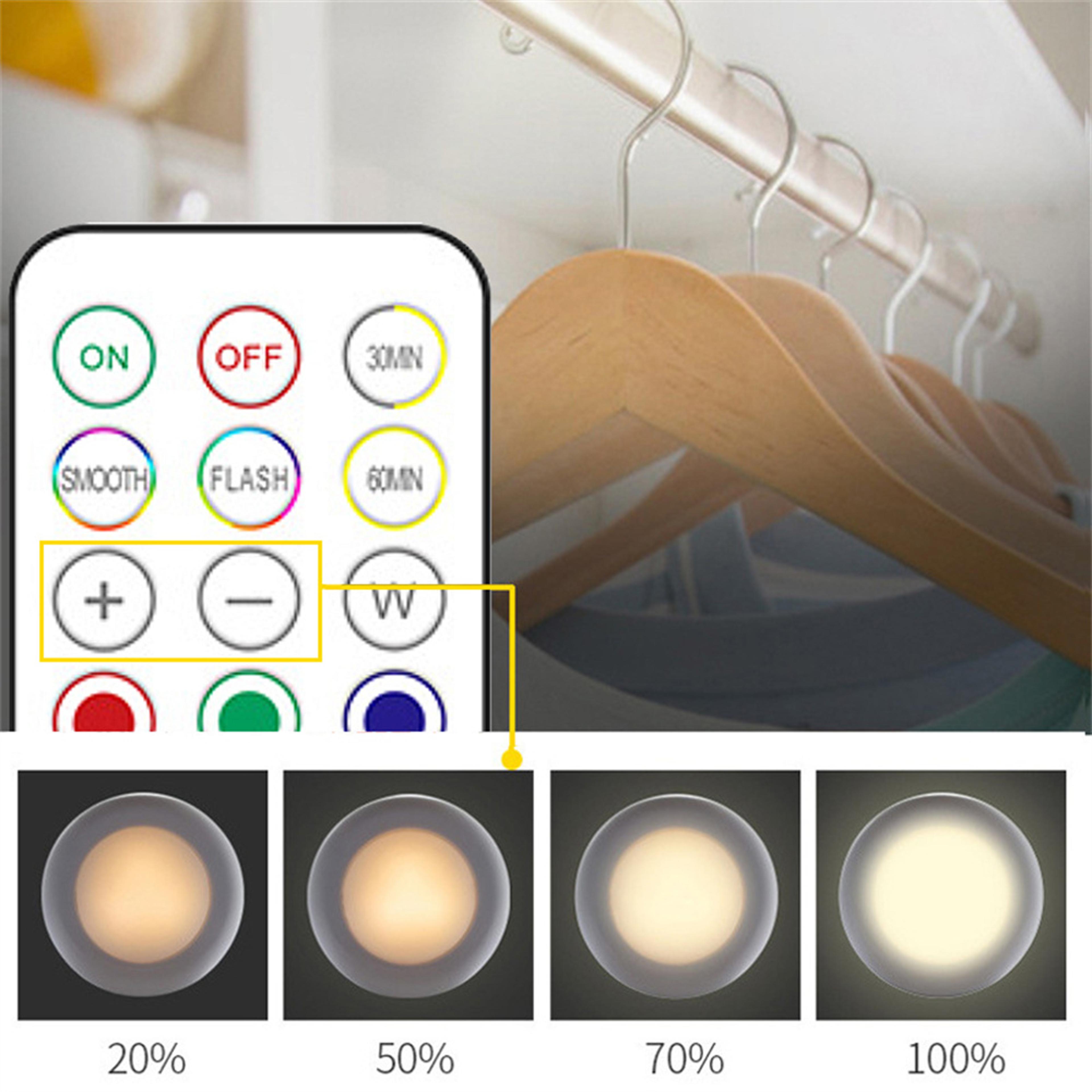 Lumi Glow RGB LED Puck Lights Wireless Under Cabinet Lights With Remote  Touch Control 1