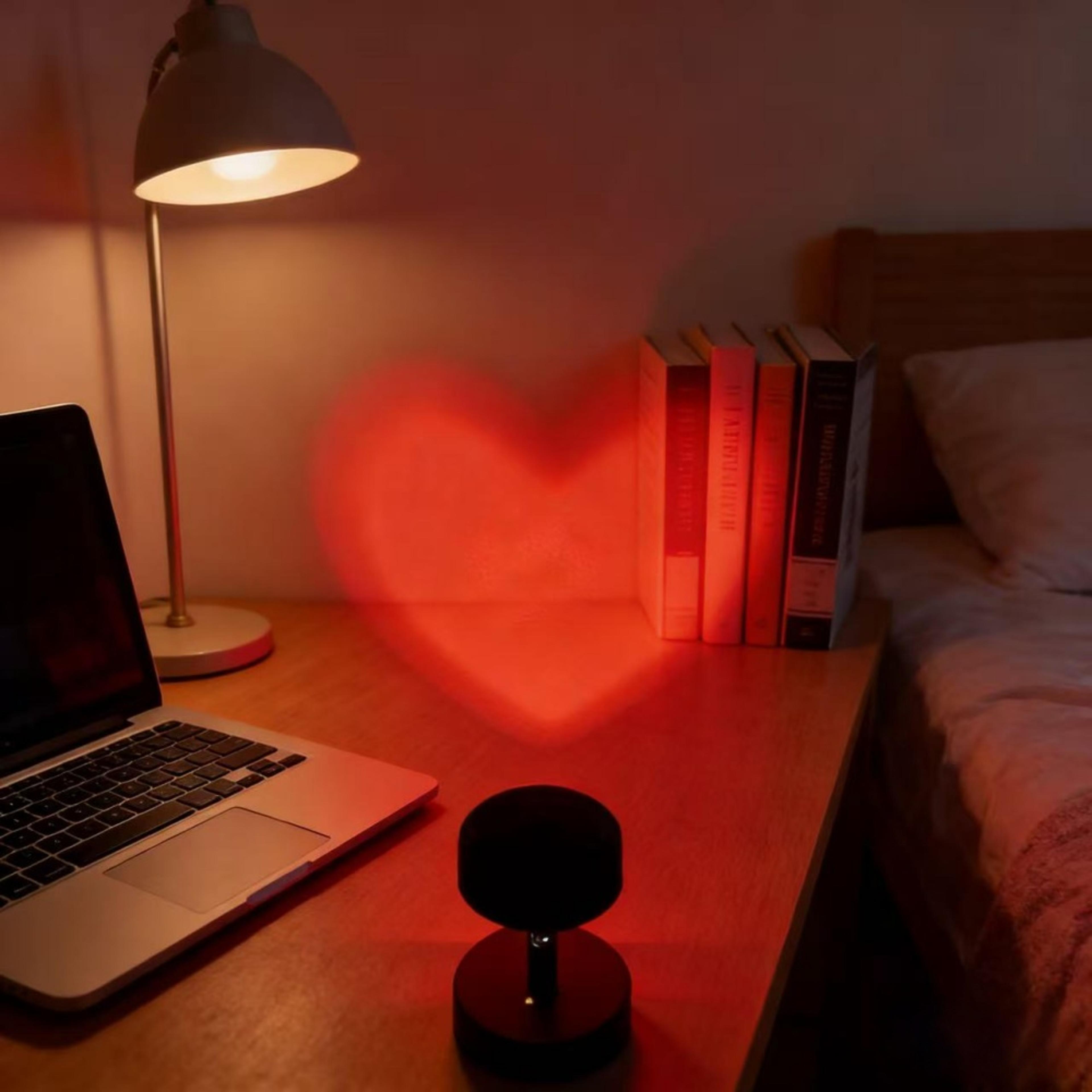Heart Glow LED Projector Light USB Night Light For Romantic Bedroom Decor  Photography 1