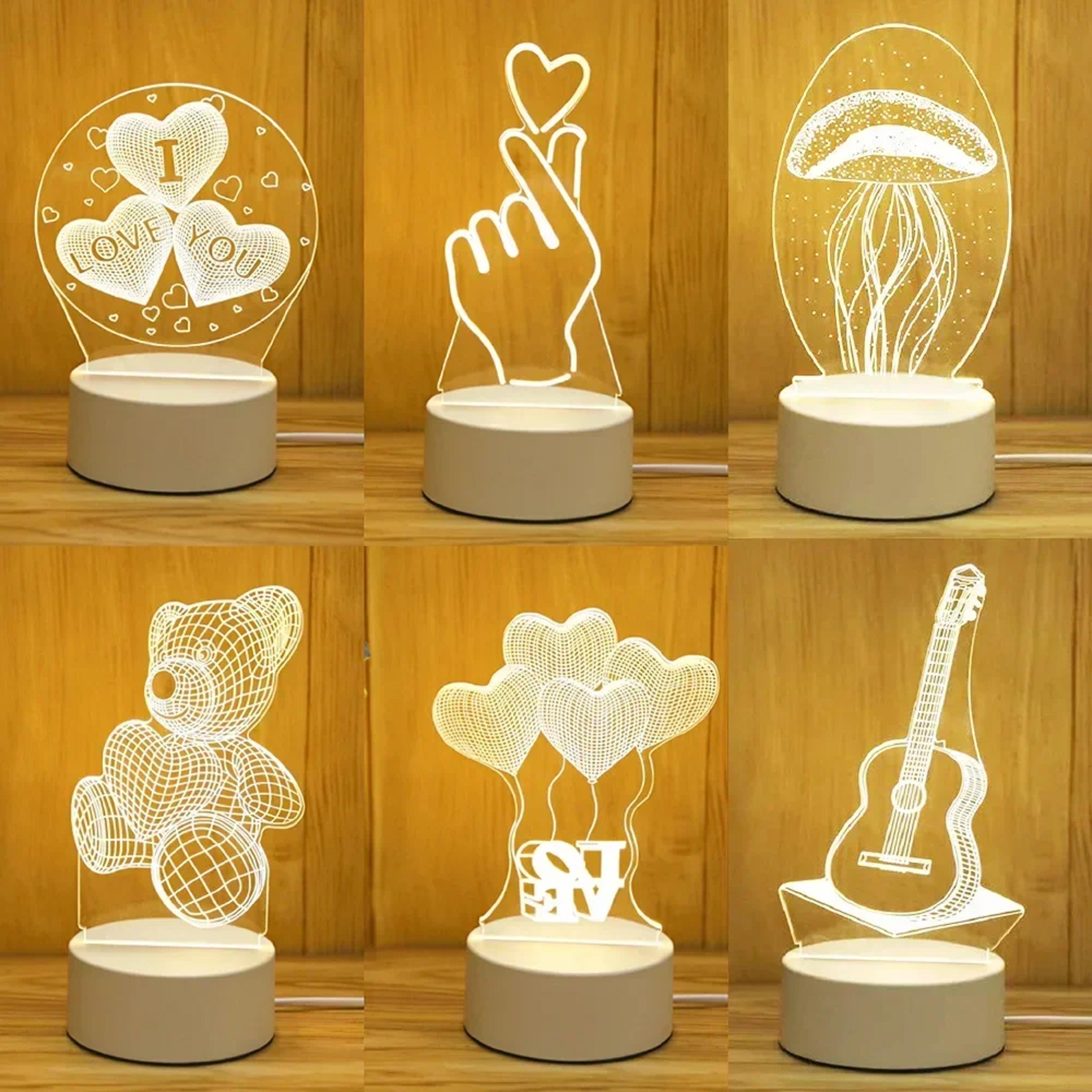 Romantic LED Night Light Acrylic Love Lamp For Bedroom Wedding  Valentines Gift 1