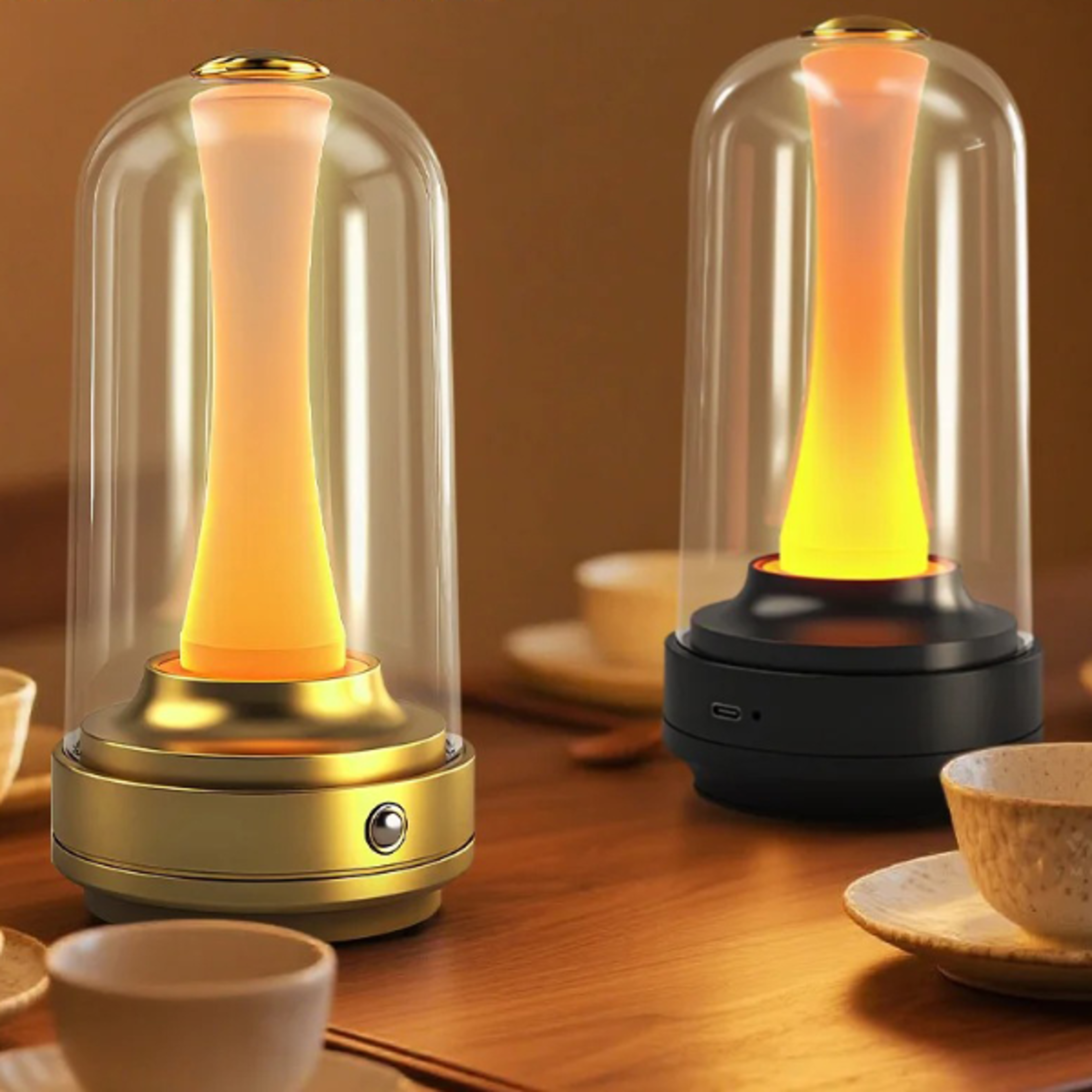 lumi glow rechargeable bedside lamp with touch control dimmable led mood light