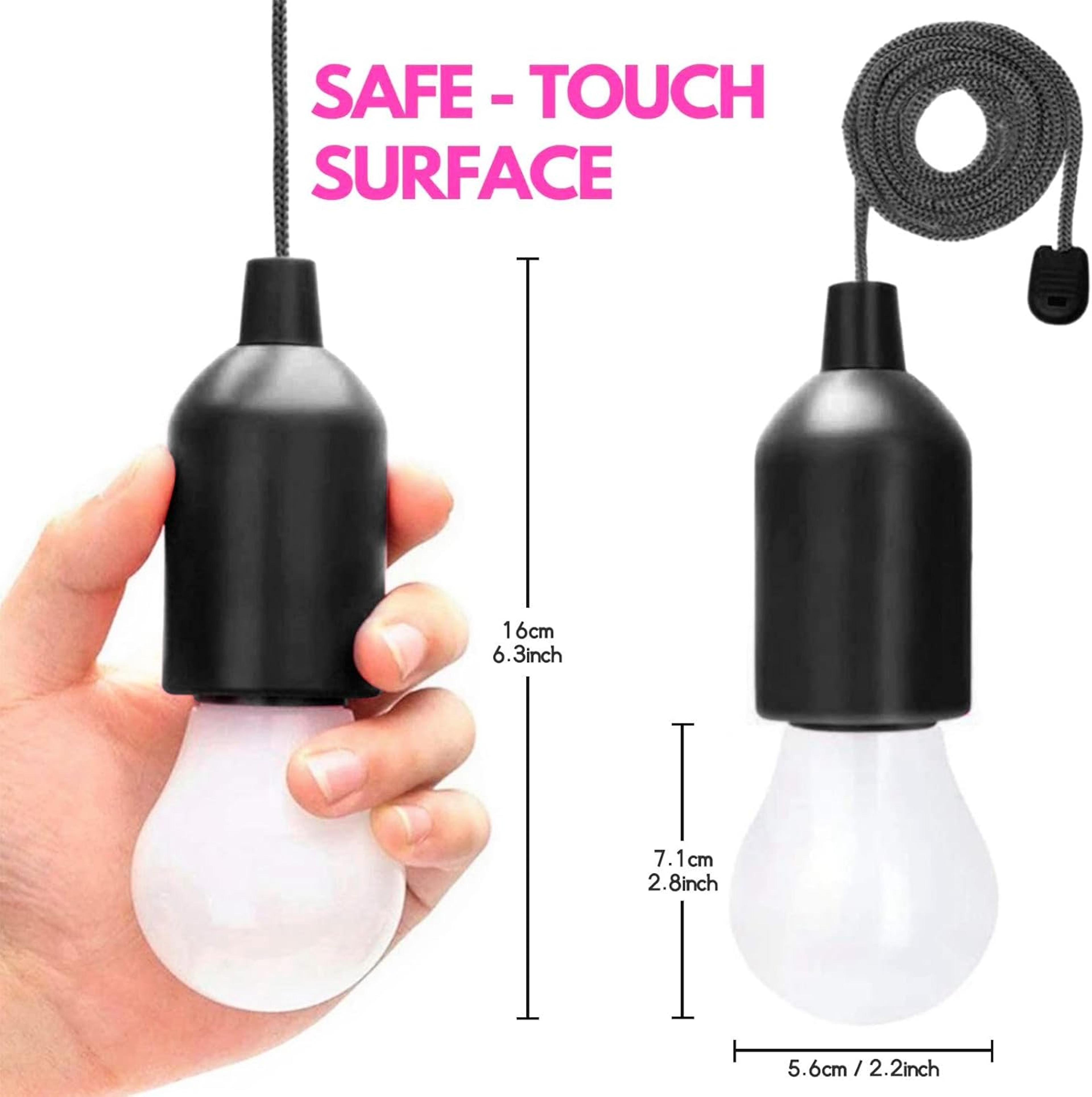 Portable Battery Operated Pull Cord Light LED Hanging Lamp For Camping Emergencies  Home Use 5